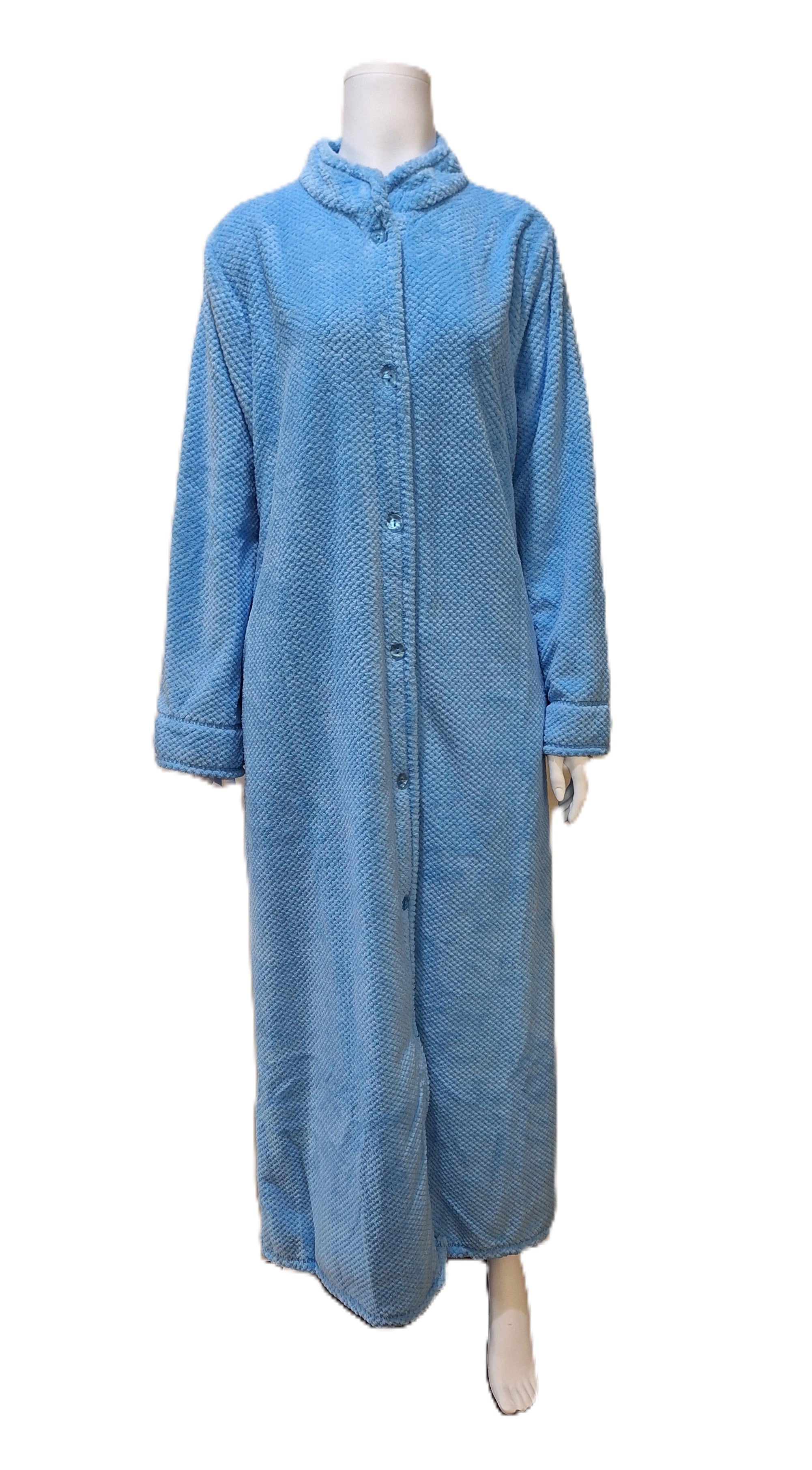 Givoni Long Length Polyester Button Gown -Cornflower(M/L/XL)