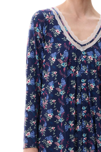 Givoni Alexa Viscose Knit Mid Nightie -Royal(L Only)