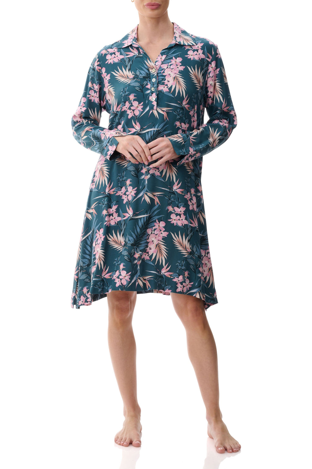 Givoni Juliette Woven Viscose Sleepshirt -Green(XL Only)