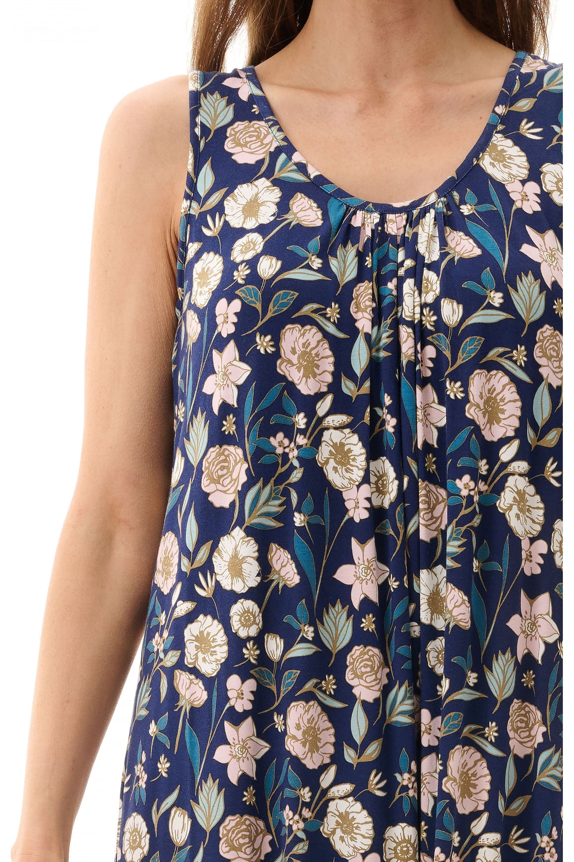 Givoni Kaye Viscose Knit Chemise -Navy(2X Only)