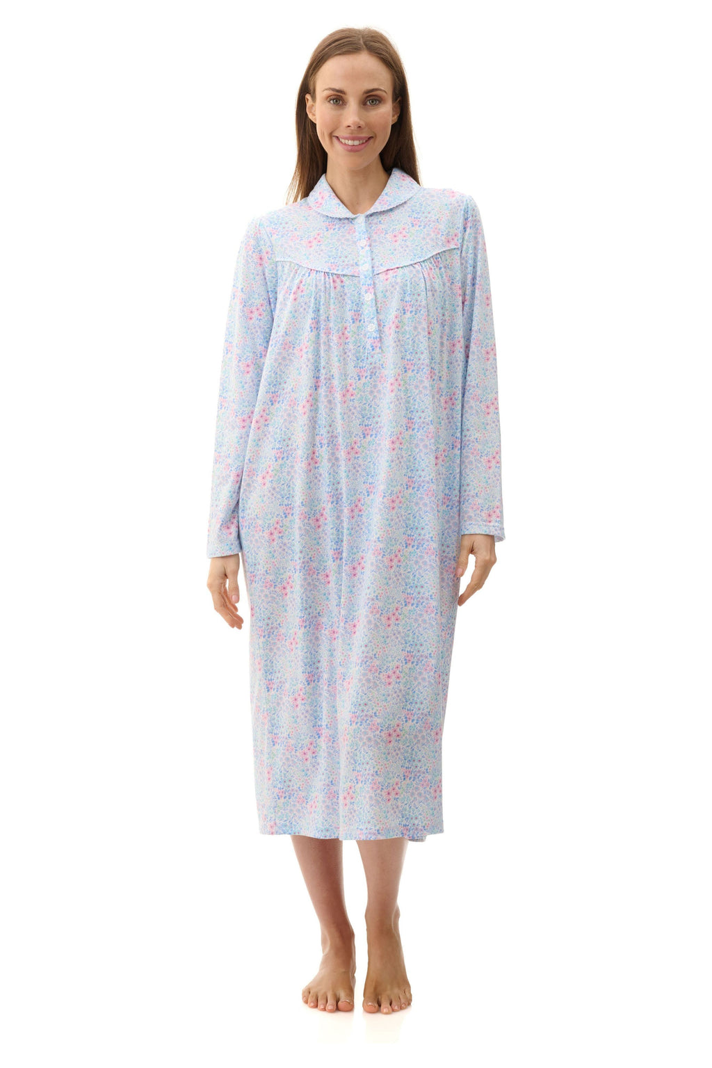 Givoni Queenie Poly/Cotton Mid Nightie -Multi(L Only)