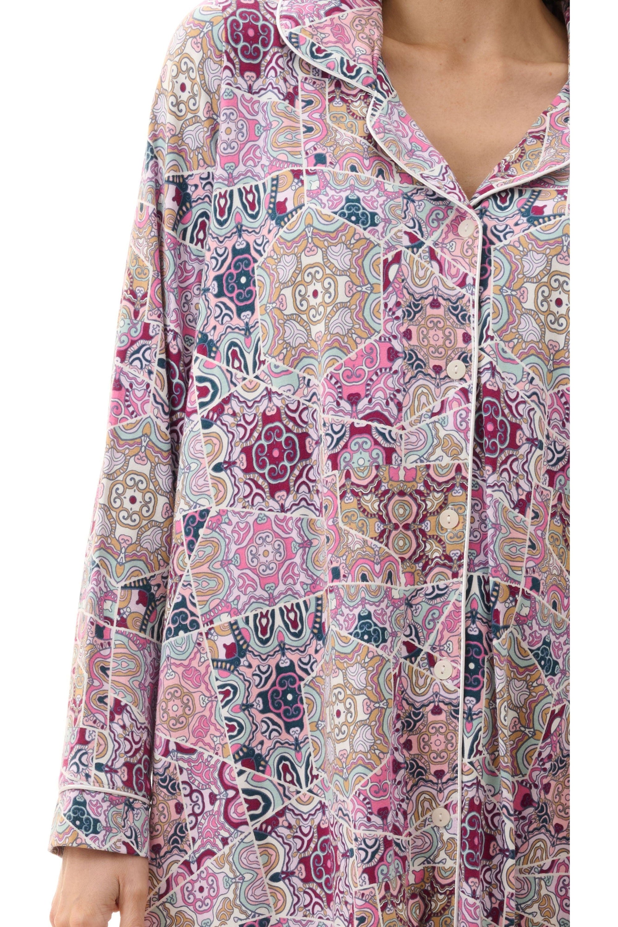 Givoni Kayla Cotton/Bamboo Short Sleepshirt -Multi(S Only)