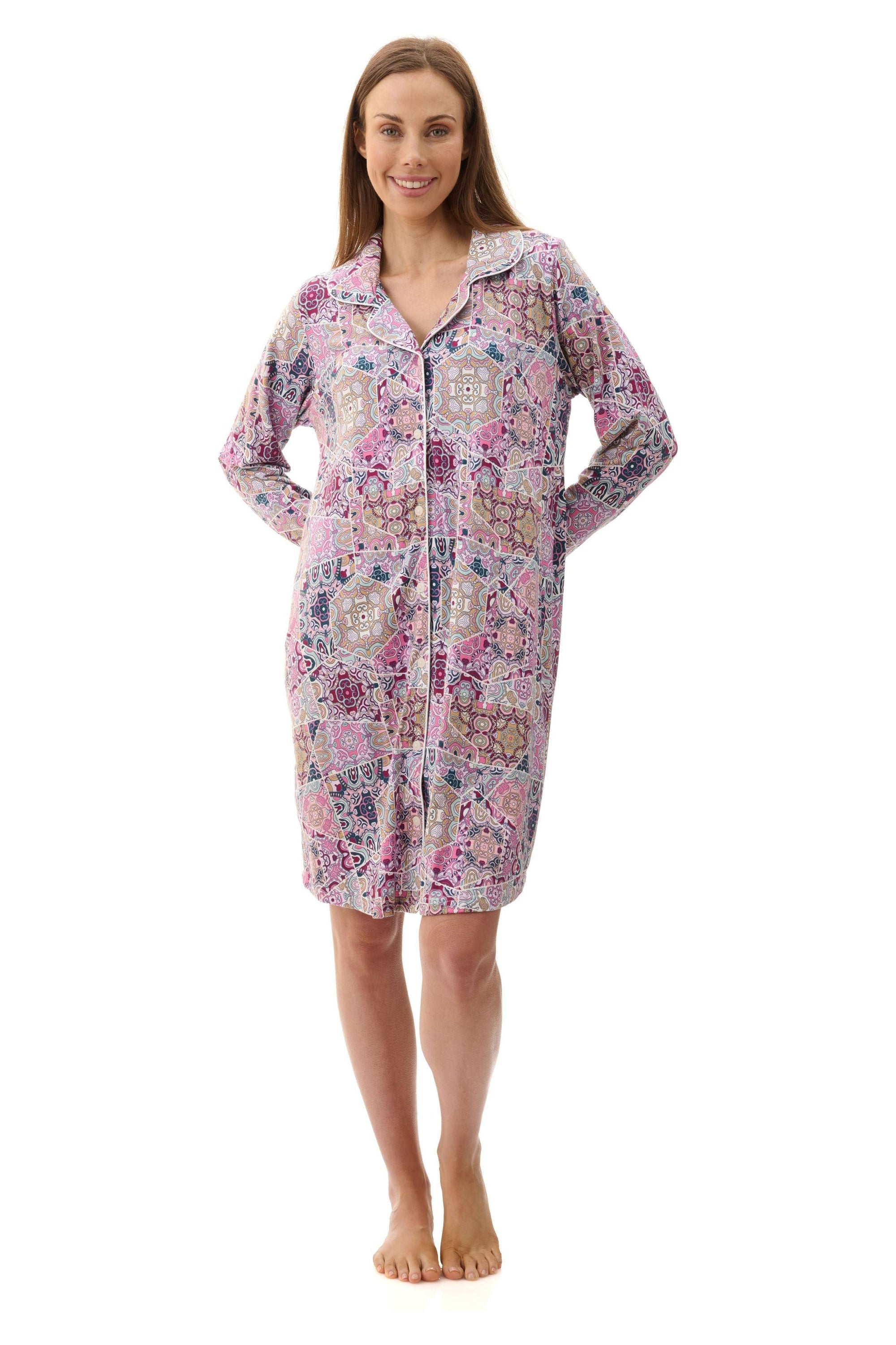 Givoni Kayla Cotton/Bamboo Short Sleepshirt -Multi(S Only)