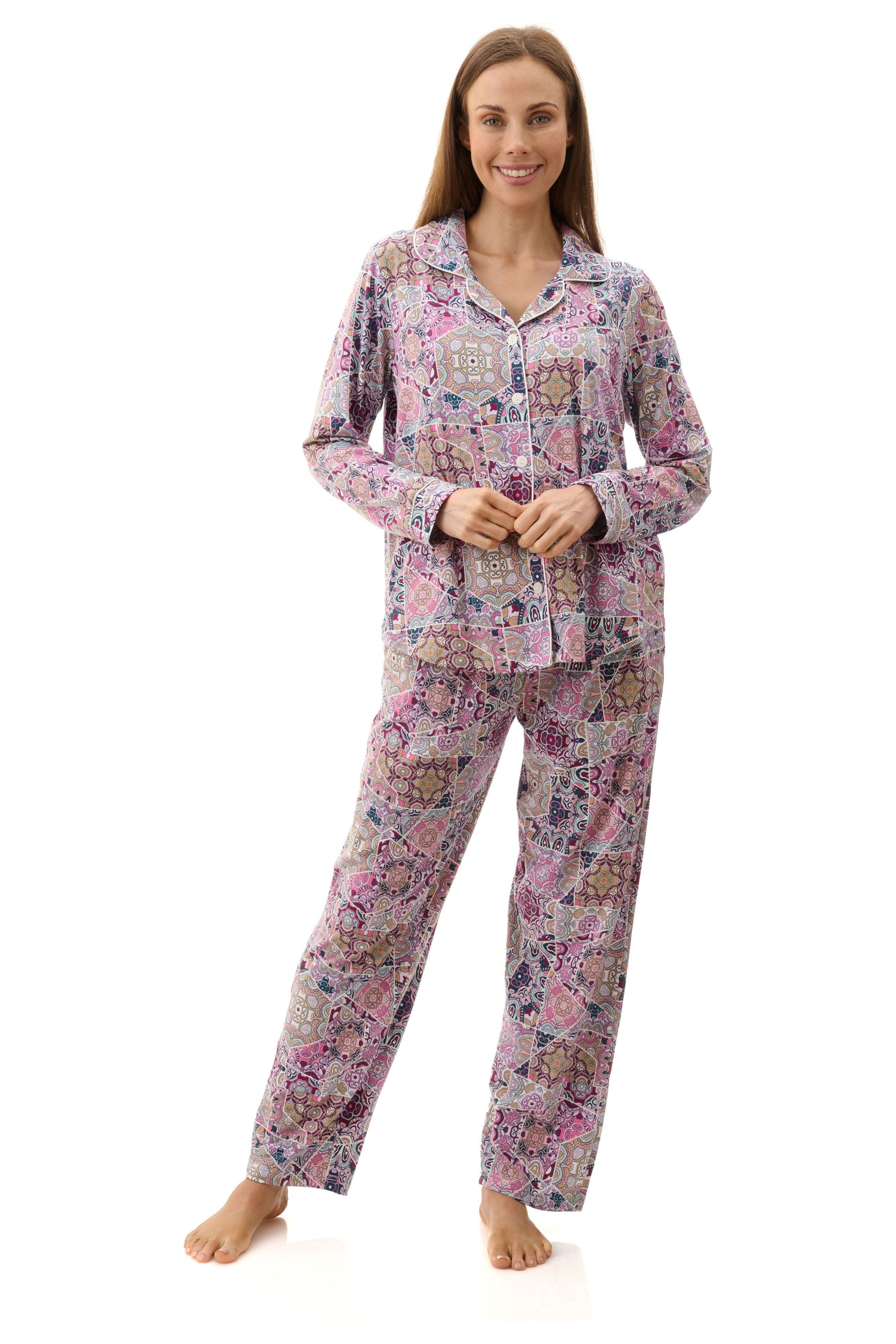 Givoni Kayla Cotton/Bamboo Knit Pyjama -Multi(S Only)
