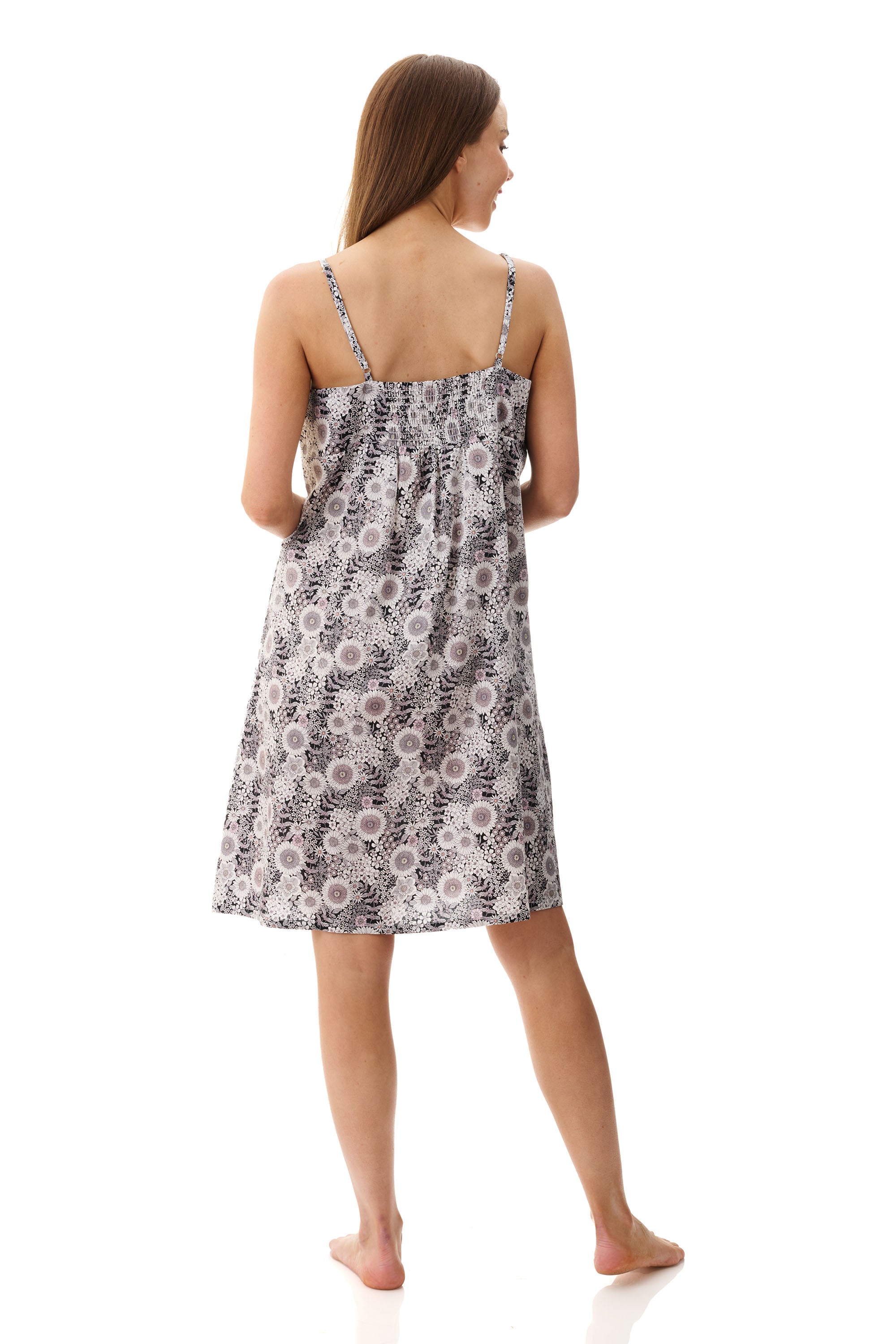 Givoni Quill Cotton Short Chemise -Black