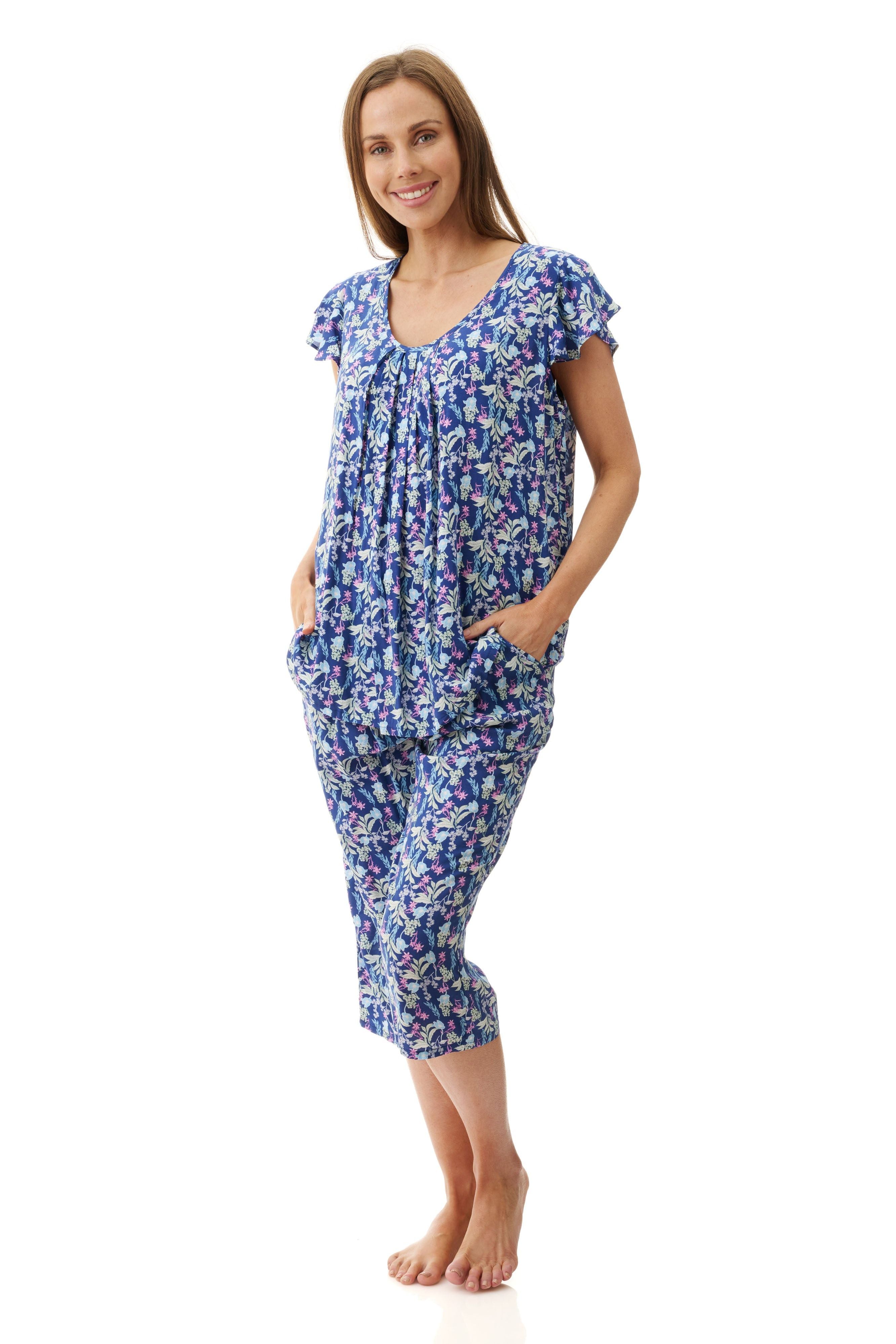 Givoni Maria Viscose Capri Leg Pyjama -Navy