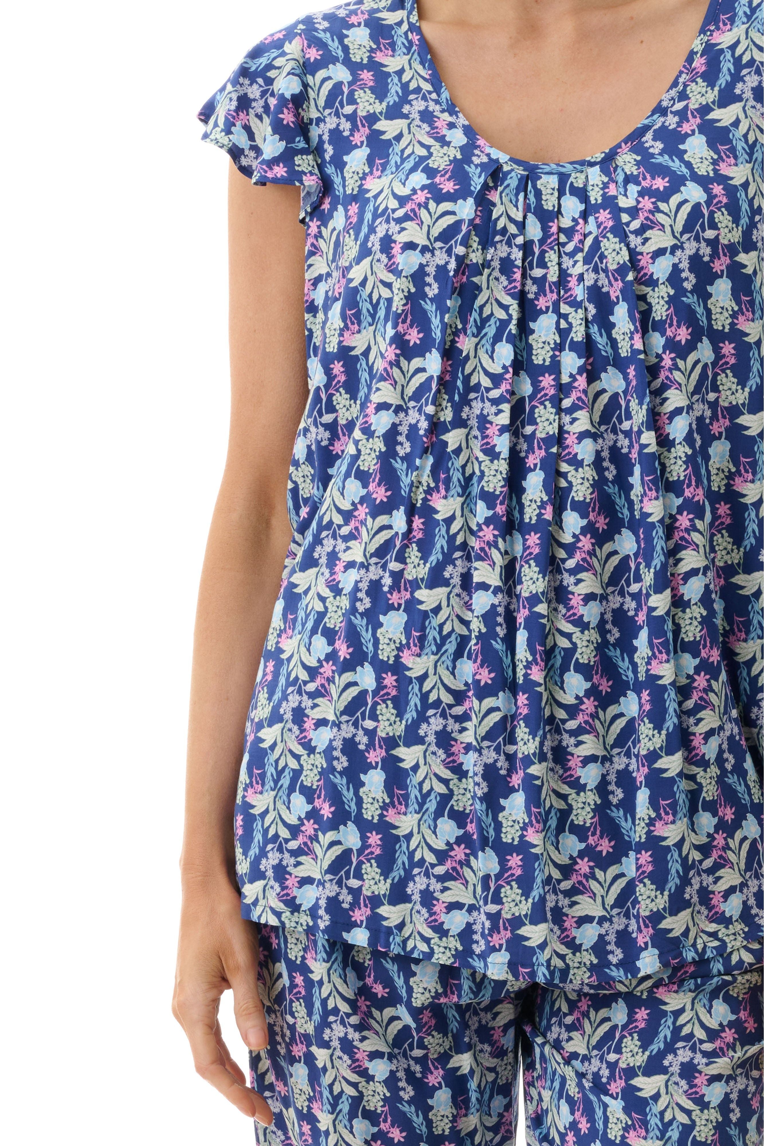Givoni Maria Viscose Capri Leg Pyjama -Navy