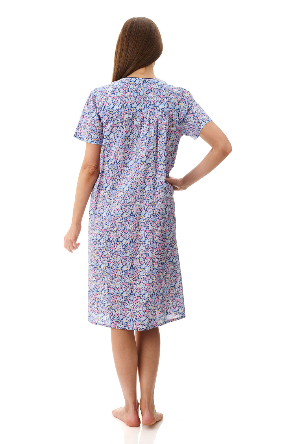 Givoni Daisy Short Sleeve Cotton Short Nightie -Navy