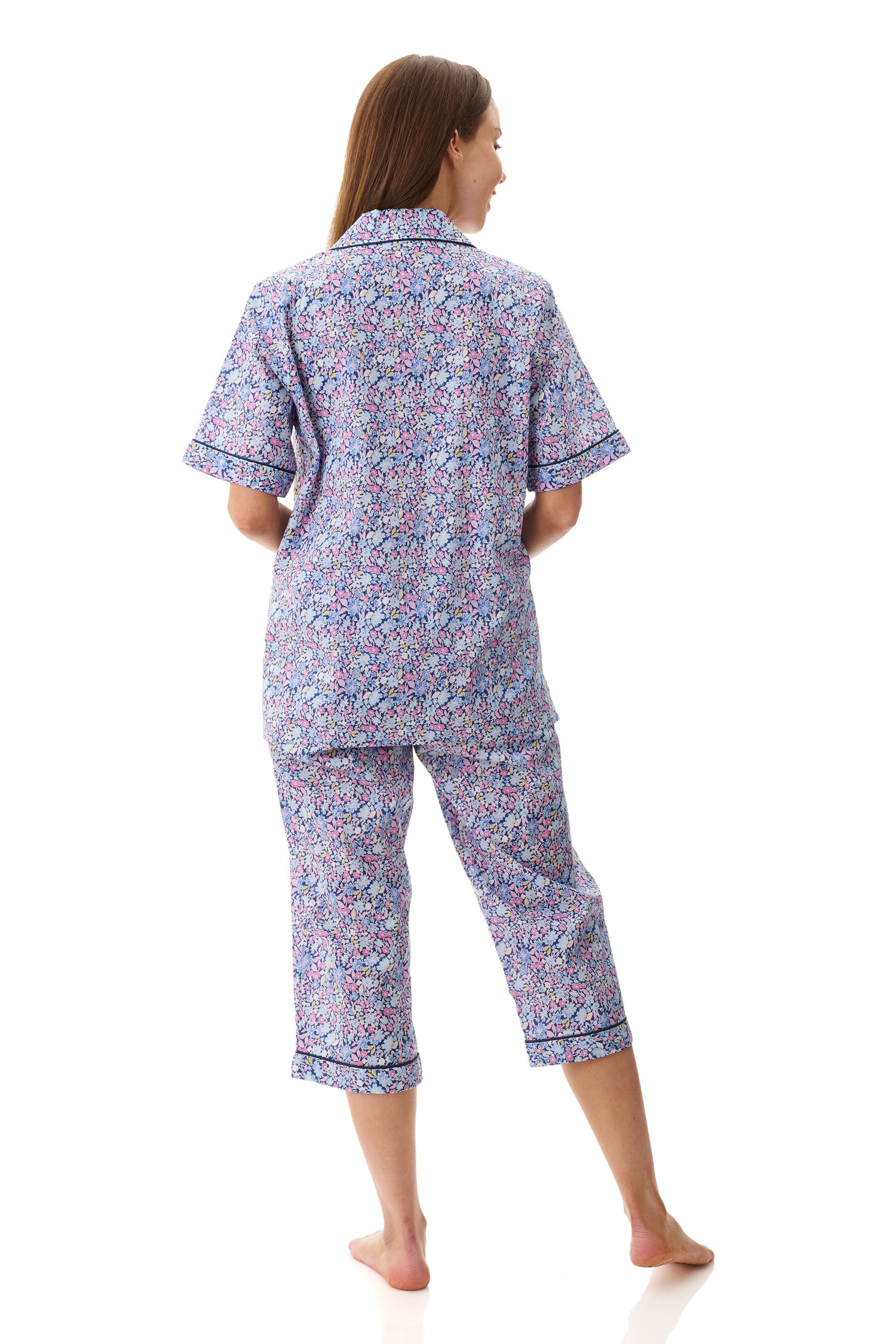 Givoni Daisy Cotton Capri Leg Pyjama -Navy