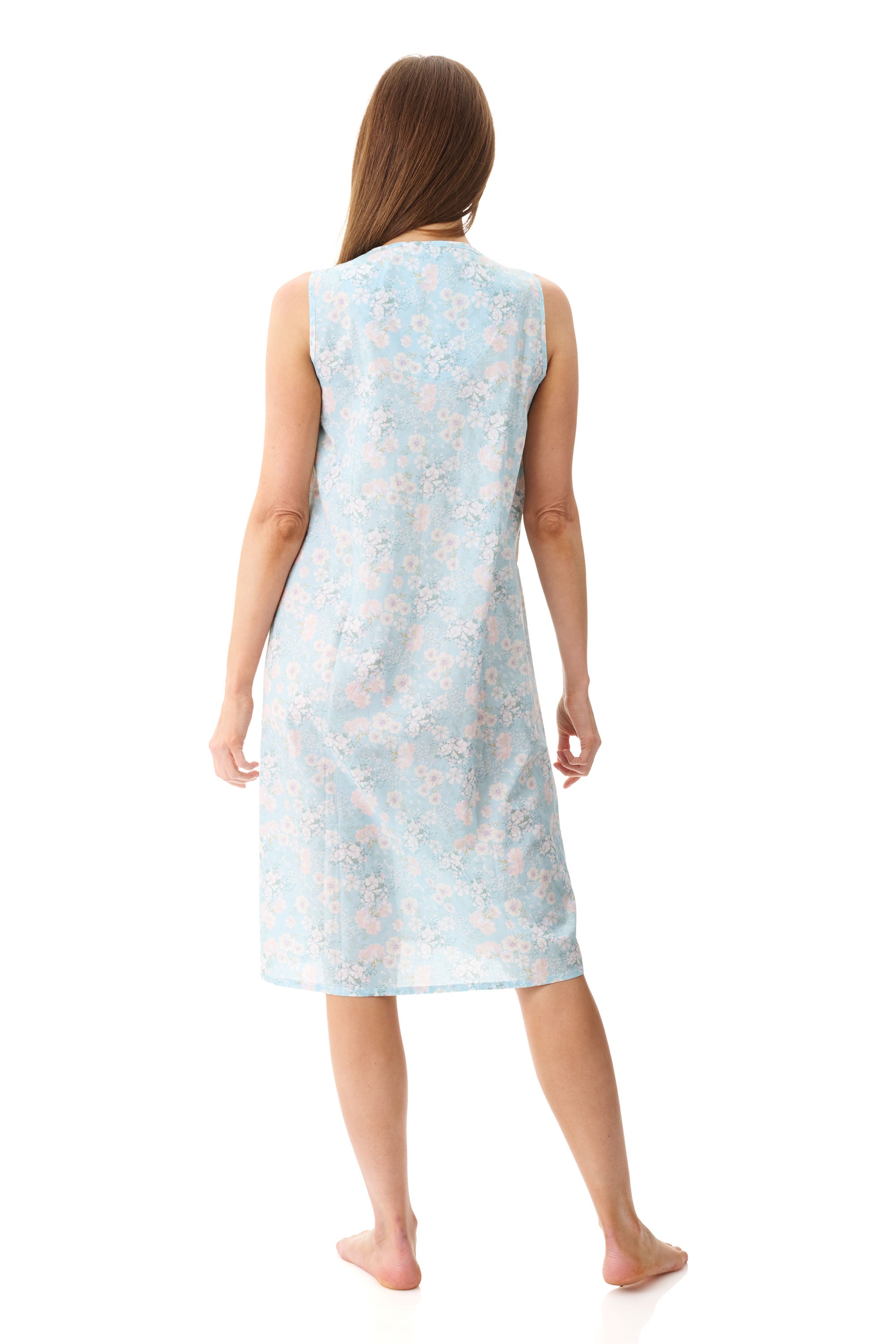 Givoni Cora Sleeveless Cotton Short Nightie -Mint(S/M/L)