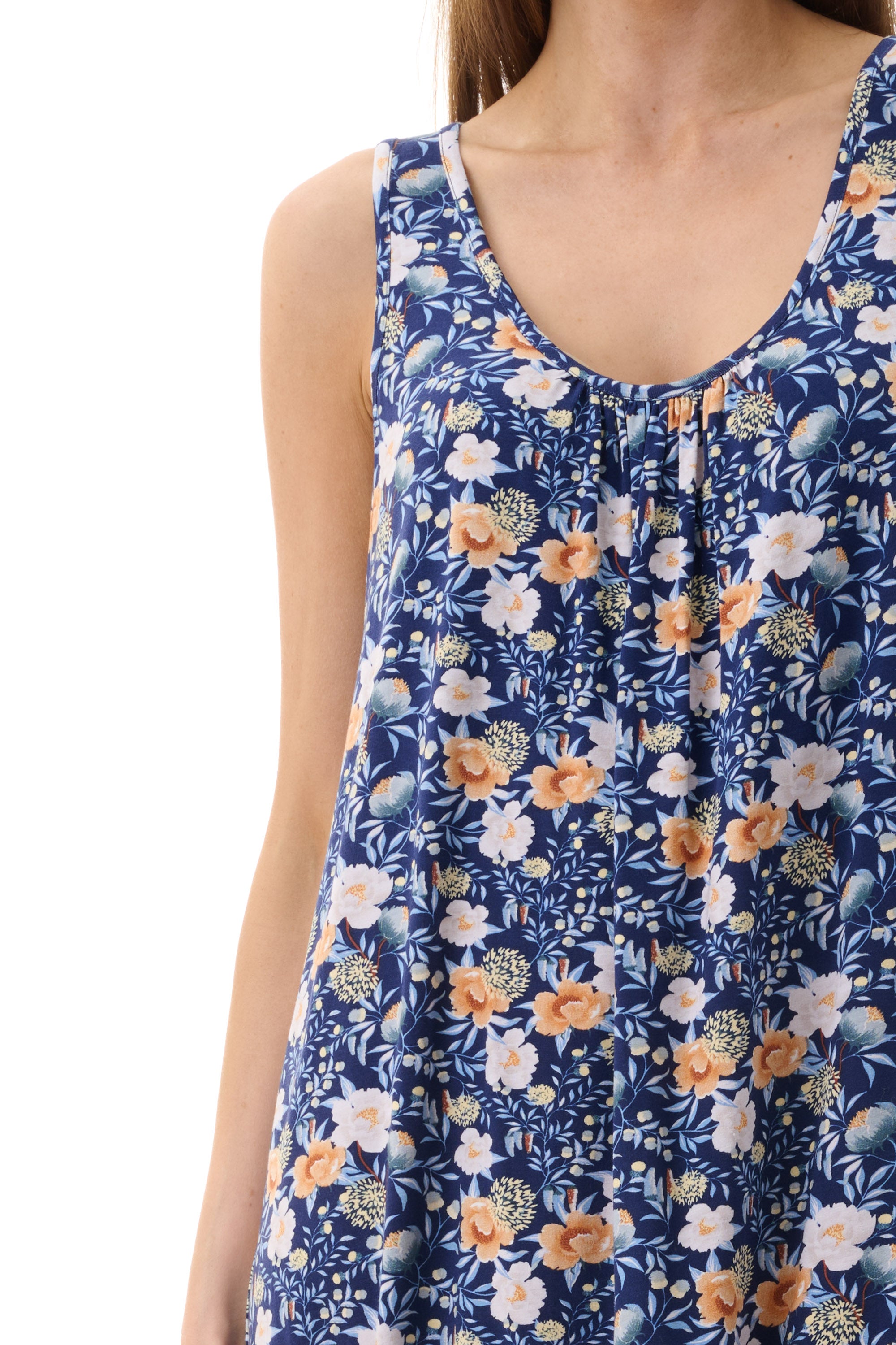 Givoni Sandra Viscose Knit Chemise -Navy