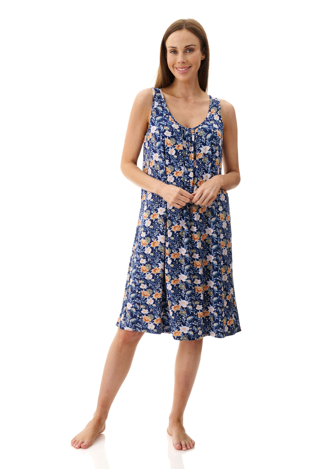 Givoni Sandra Viscose Knit Chemise -Navy