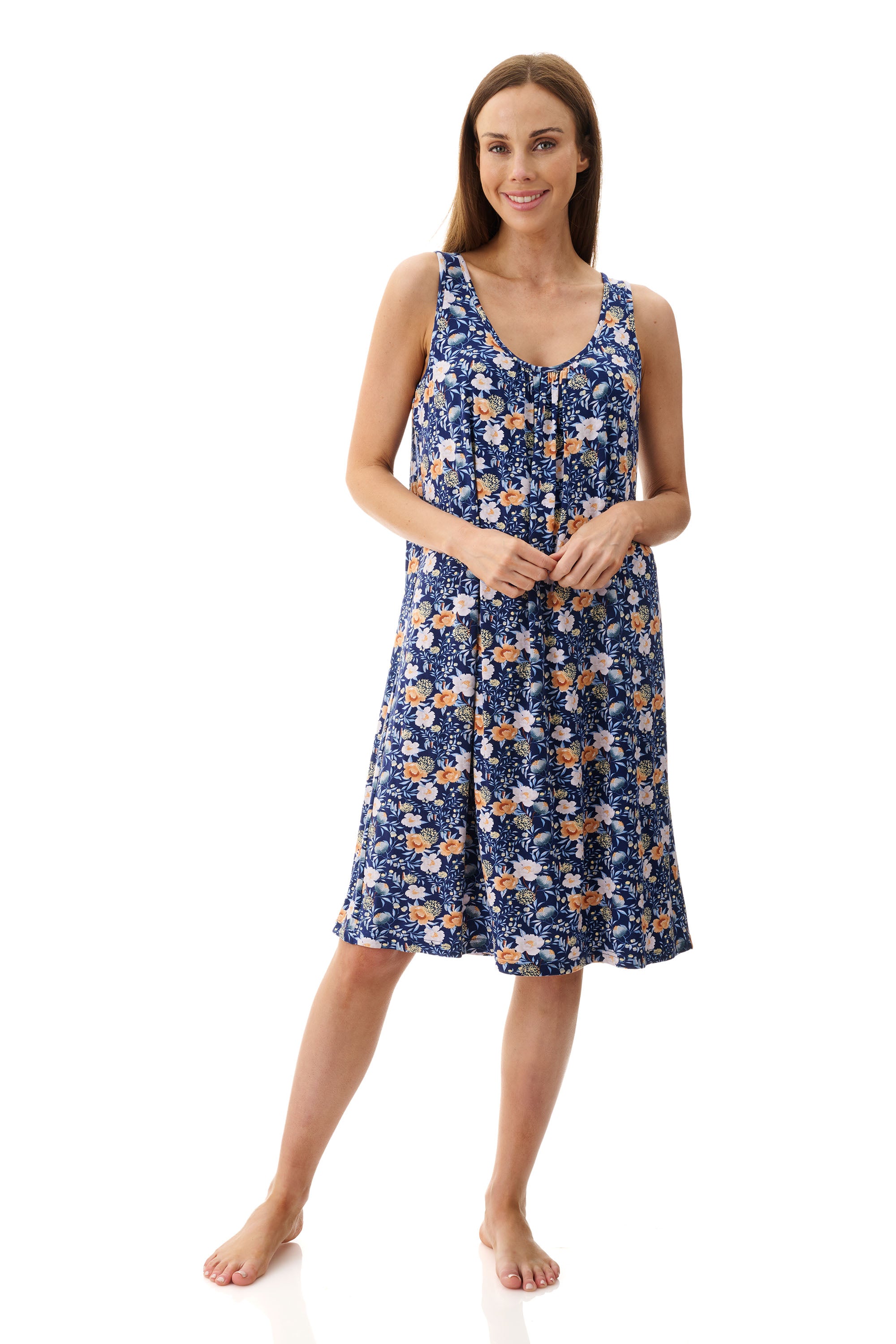 Givoni Sandra Viscose Knit Chemise -Navy