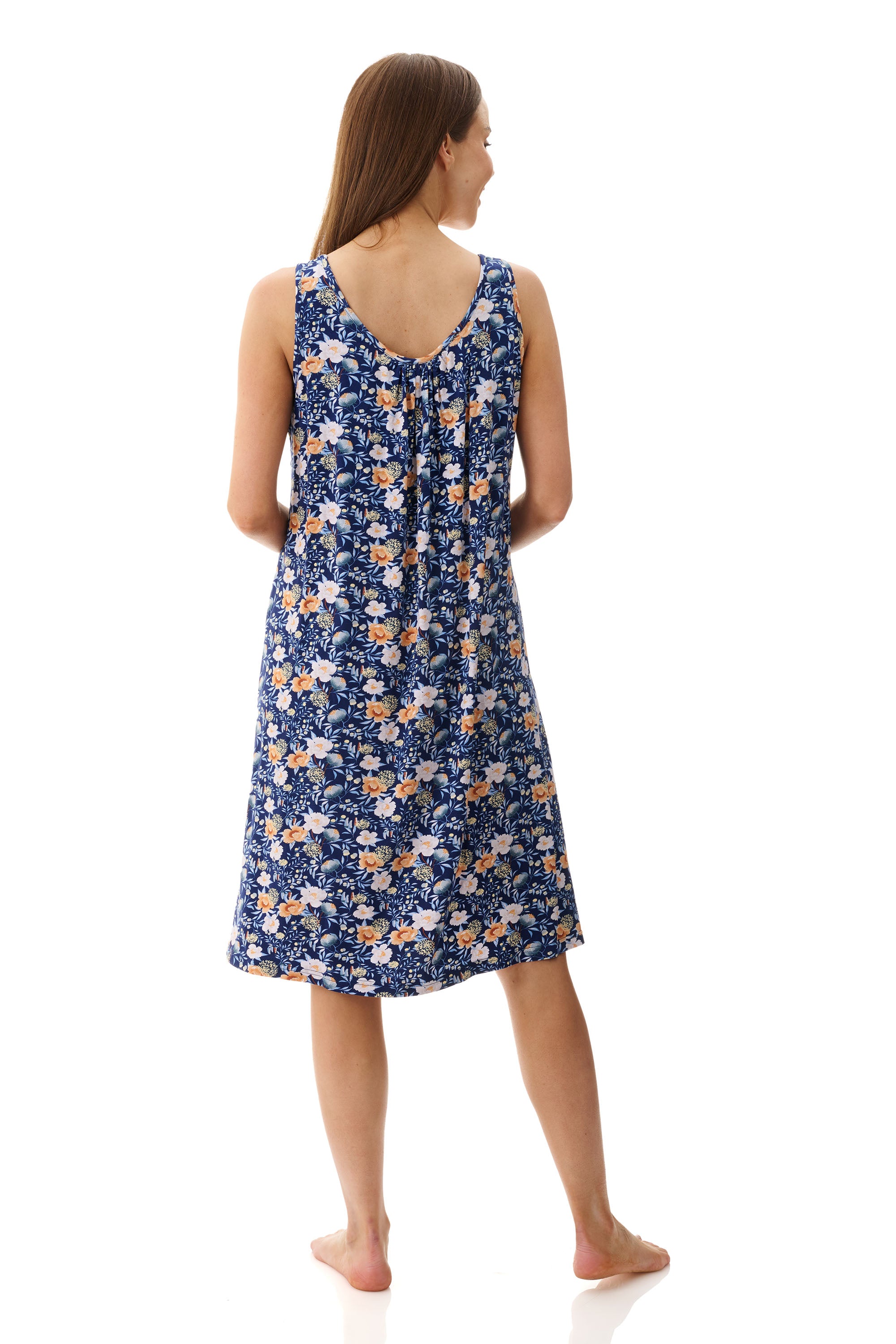 Givoni Sandra Viscose Knit Chemise -Navy