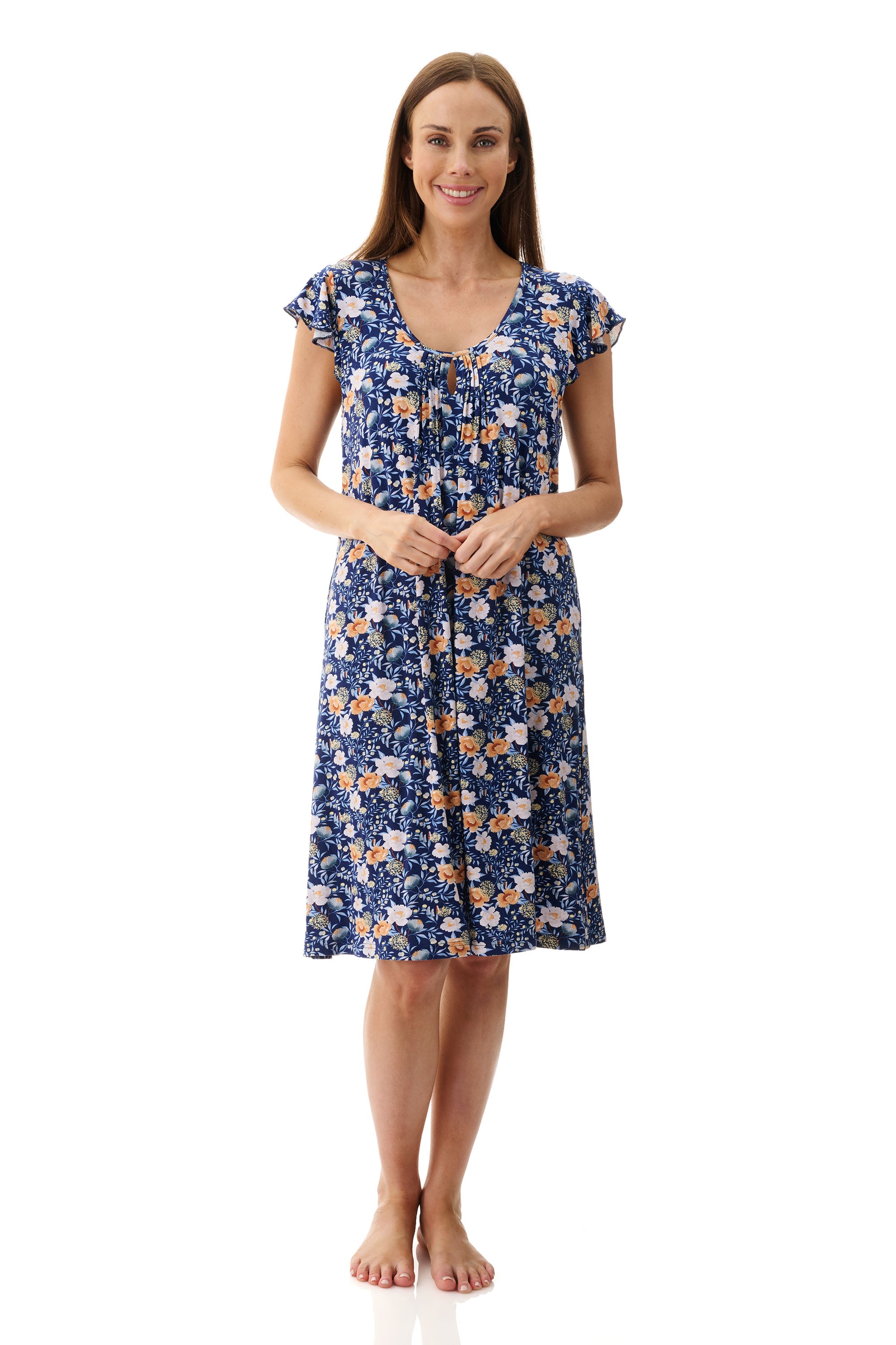 Givoni Sandra Viscose Knit Short Nightie -Navy