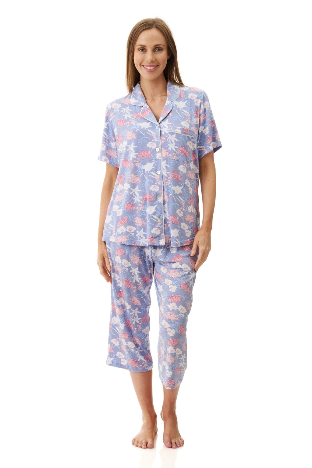 Givoni Barbara Modal Knit Capri Leg Pyjama -Dusk