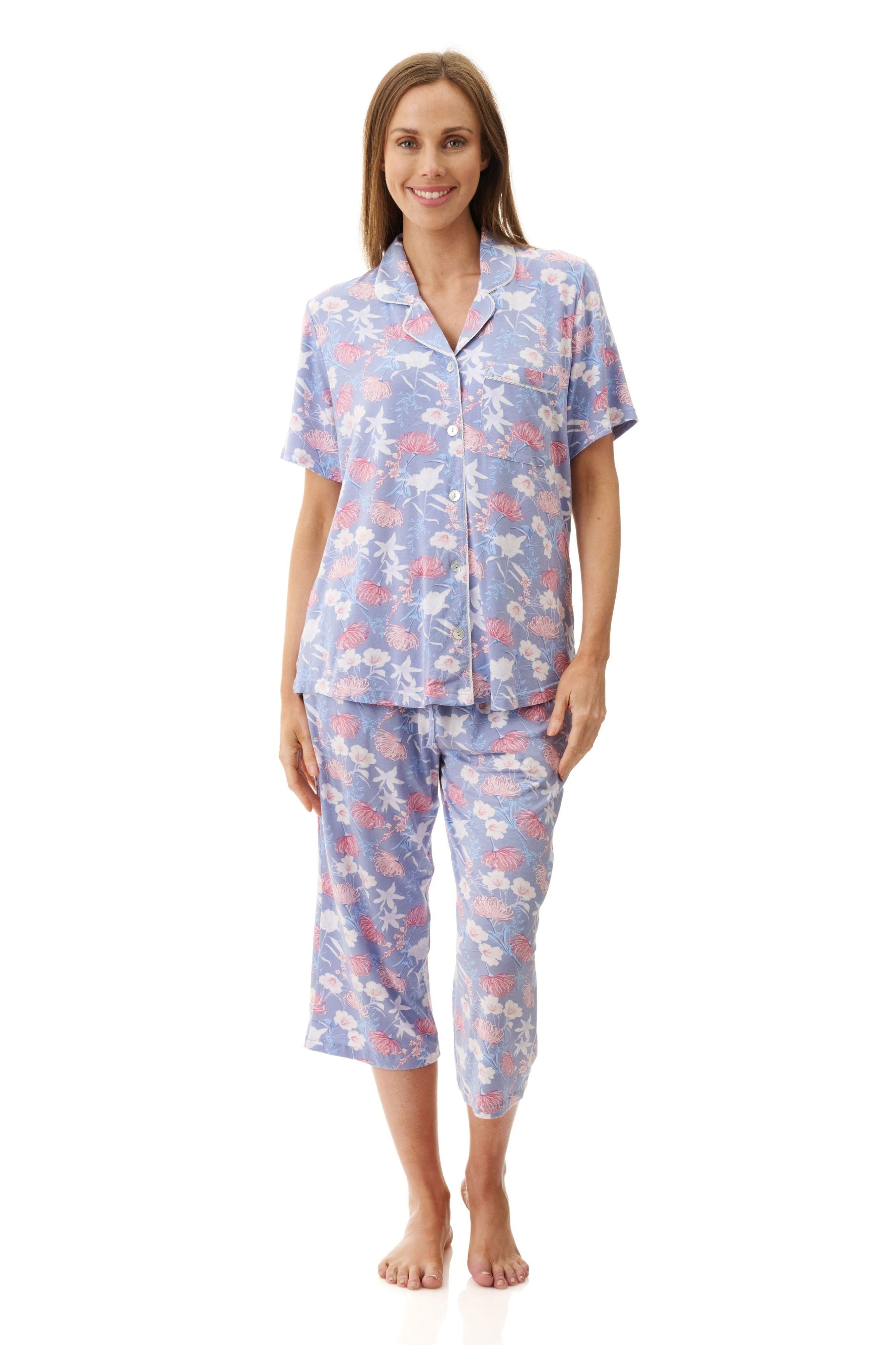 Givoni Barbara Modal Knit Capri Leg Pyjama -Dusk