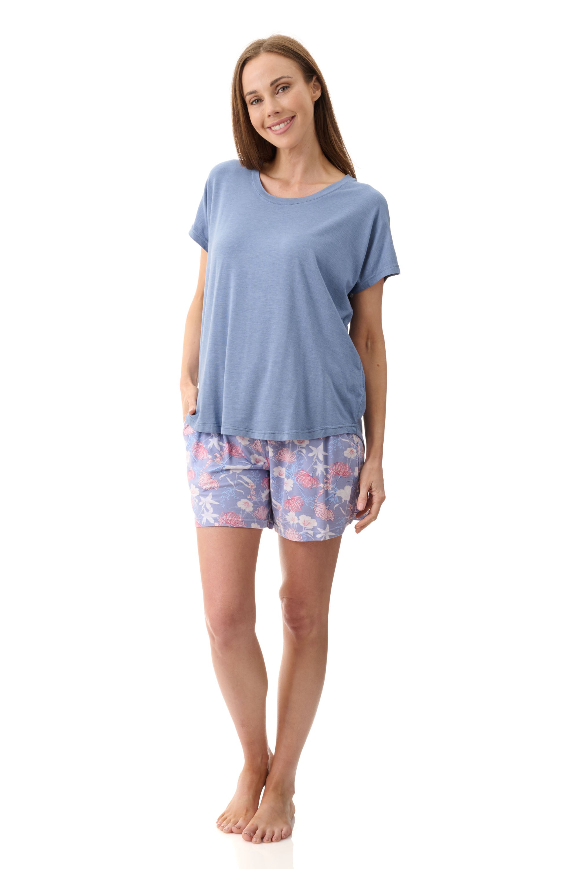 Givoni Barbara Modal Knit Short Leg Pyjama -Dusk