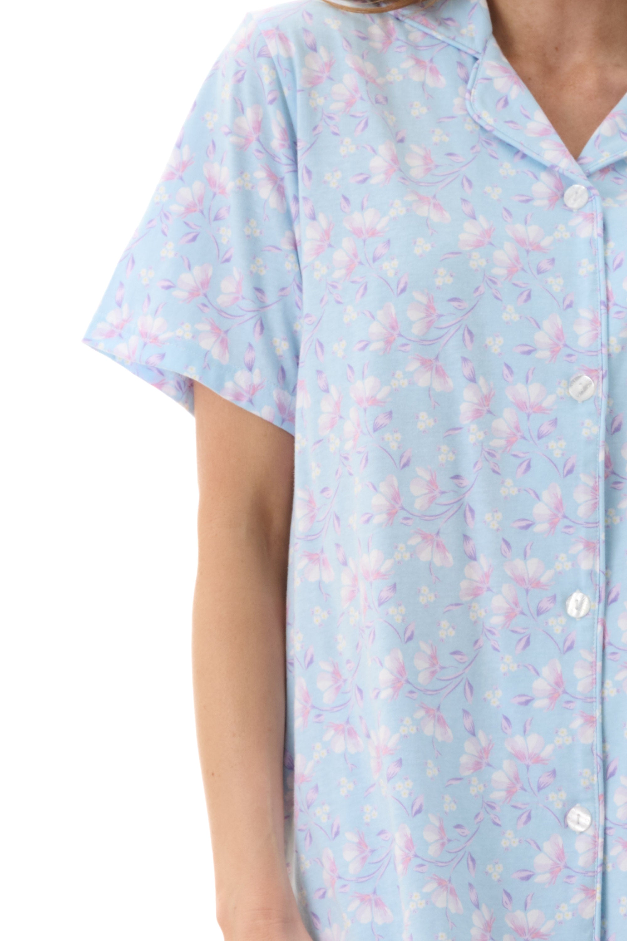 Givoni Val Cotton Knit Capri Leg Pyjama -Aqua