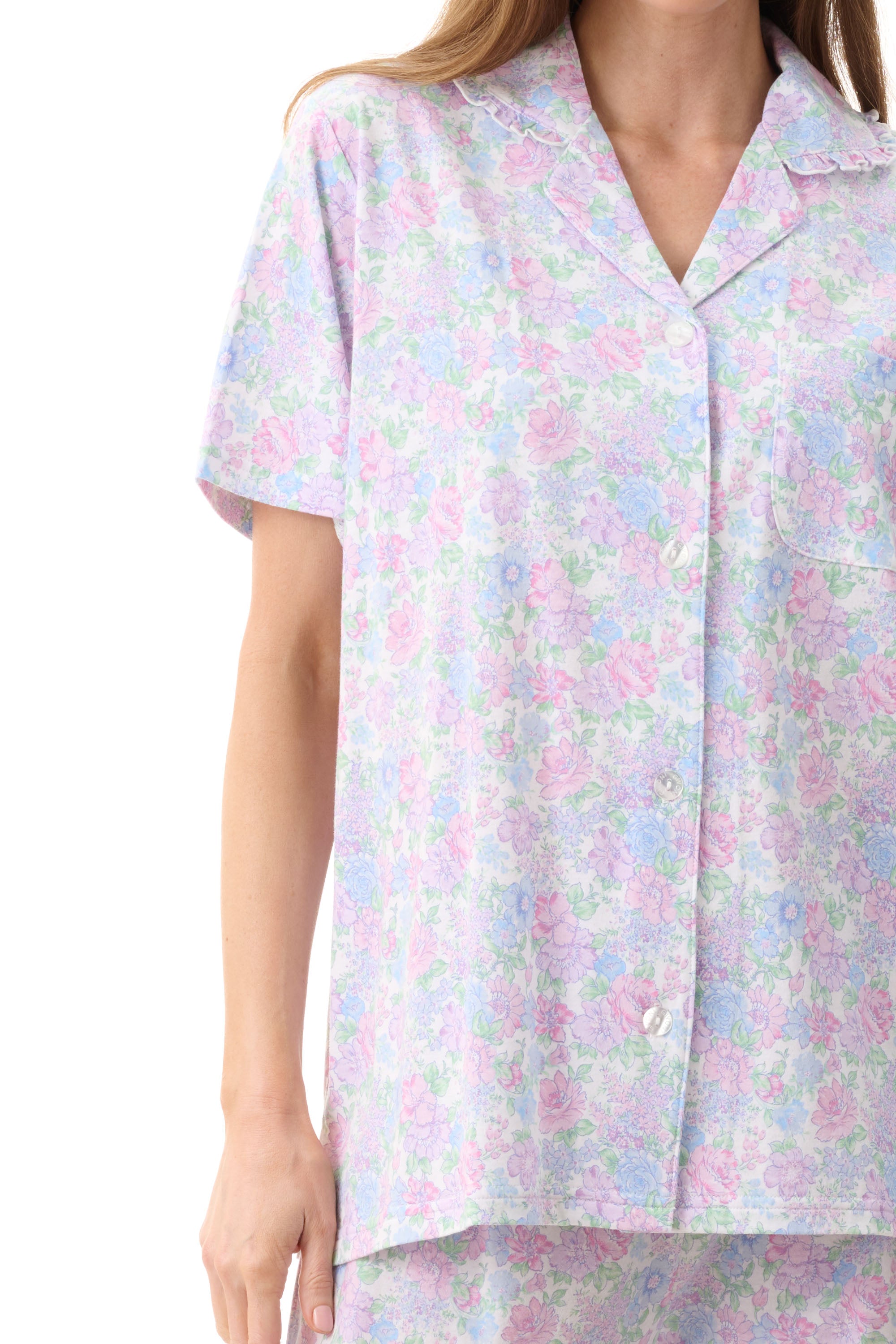 Givoni Molly Cotton Knit Capri Leg Pyjama -Multi(S/M/L)
