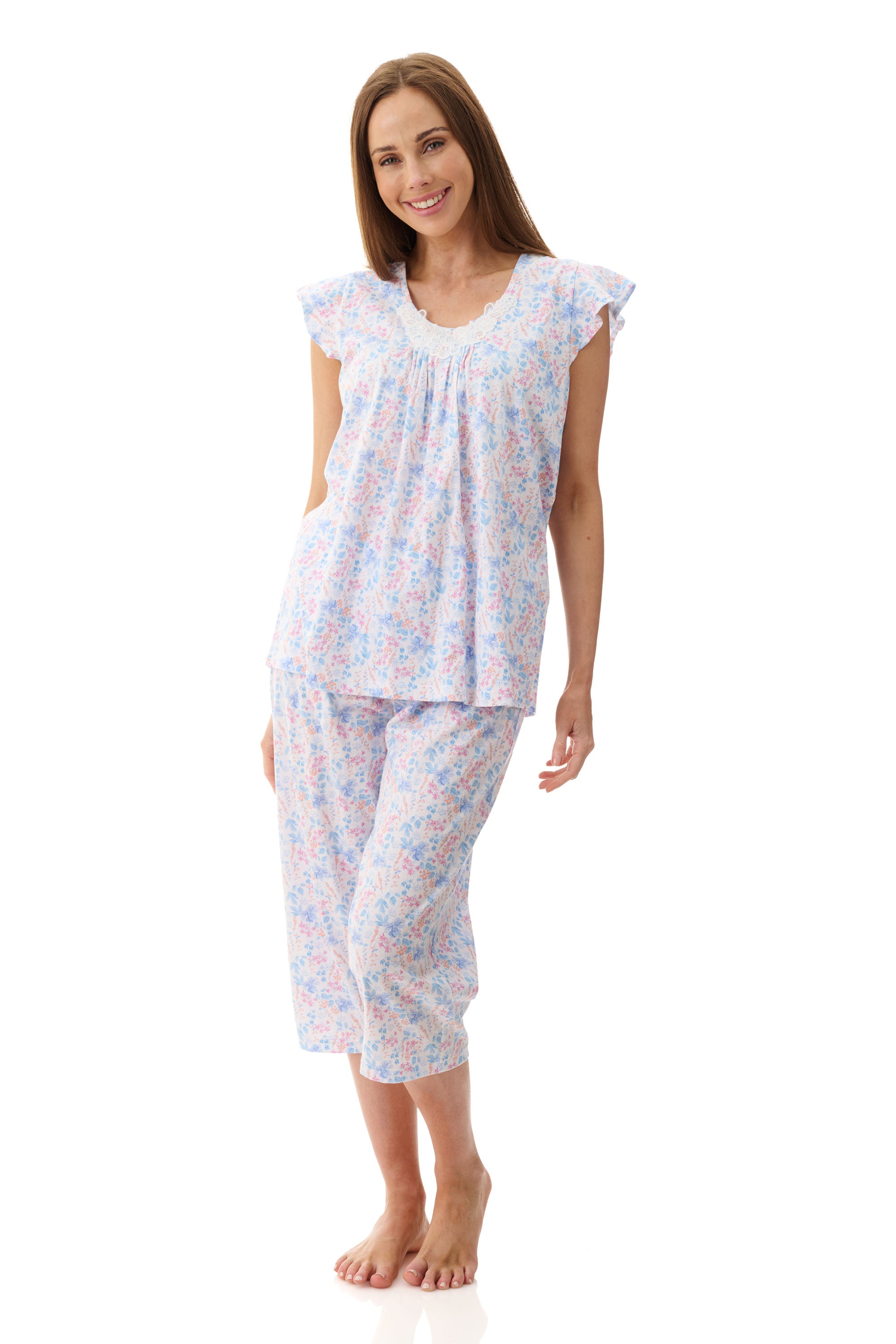 Givoni Penny Cotton Knit Capri Leg Pyjama -Multi(S/M/L)