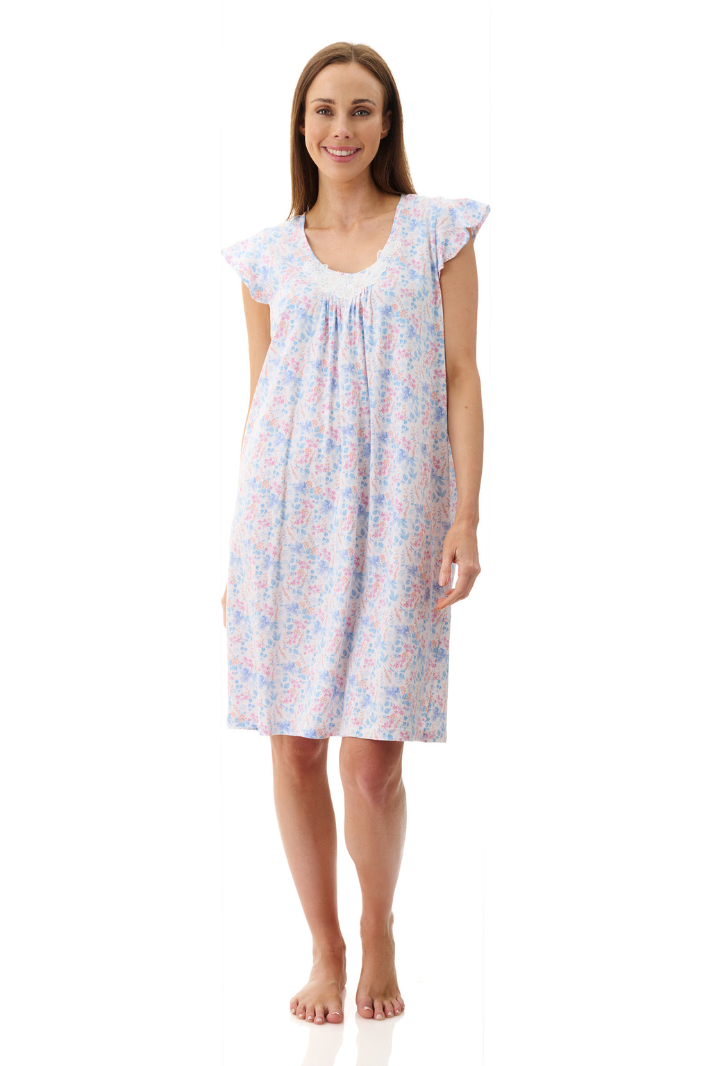 Givoni Penny Cotton Knit Short Nightie -Multi(M & L)