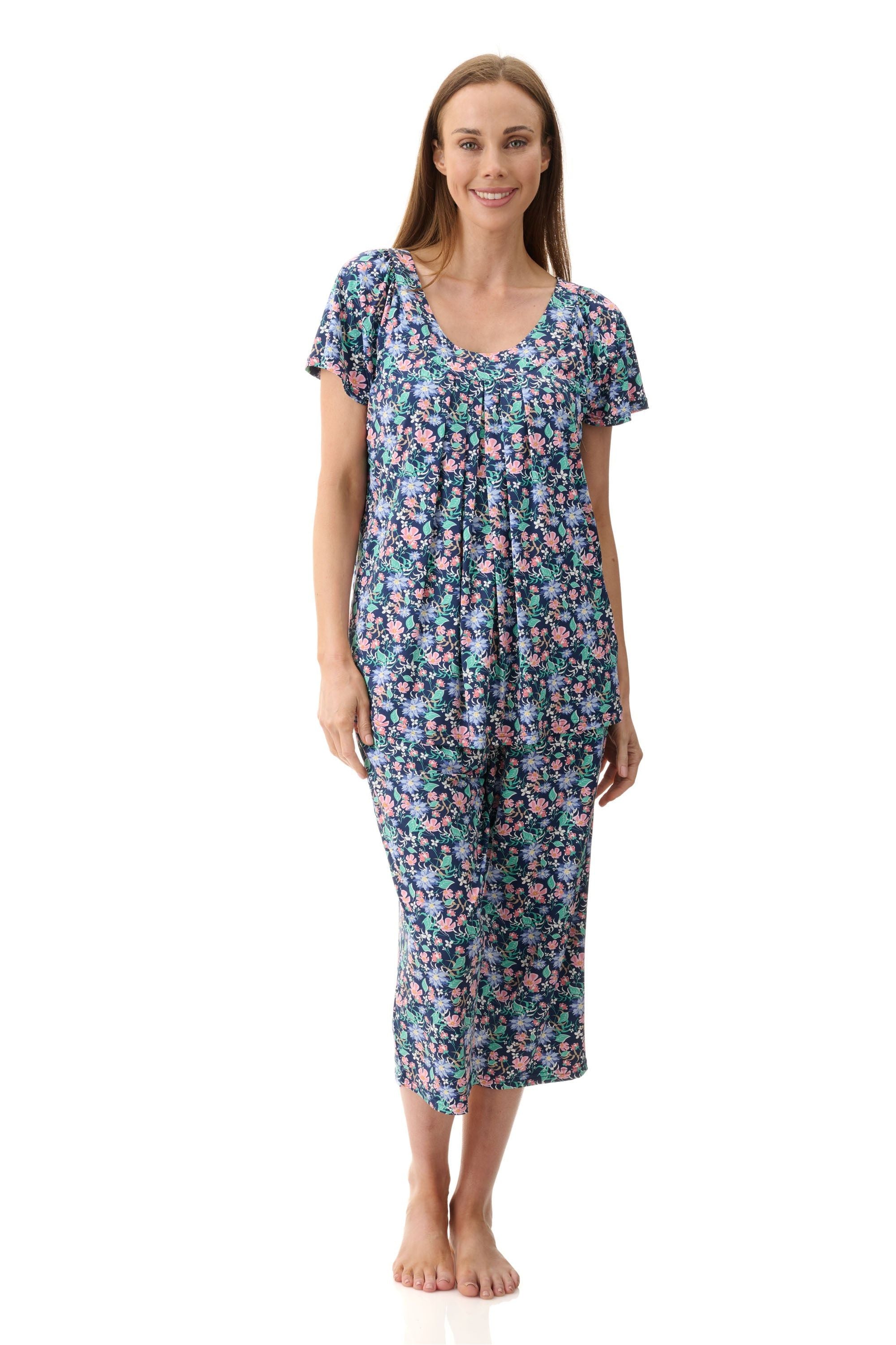 Givoni Tammy Stretch Nylon Capri PJ -Navy(M & L)