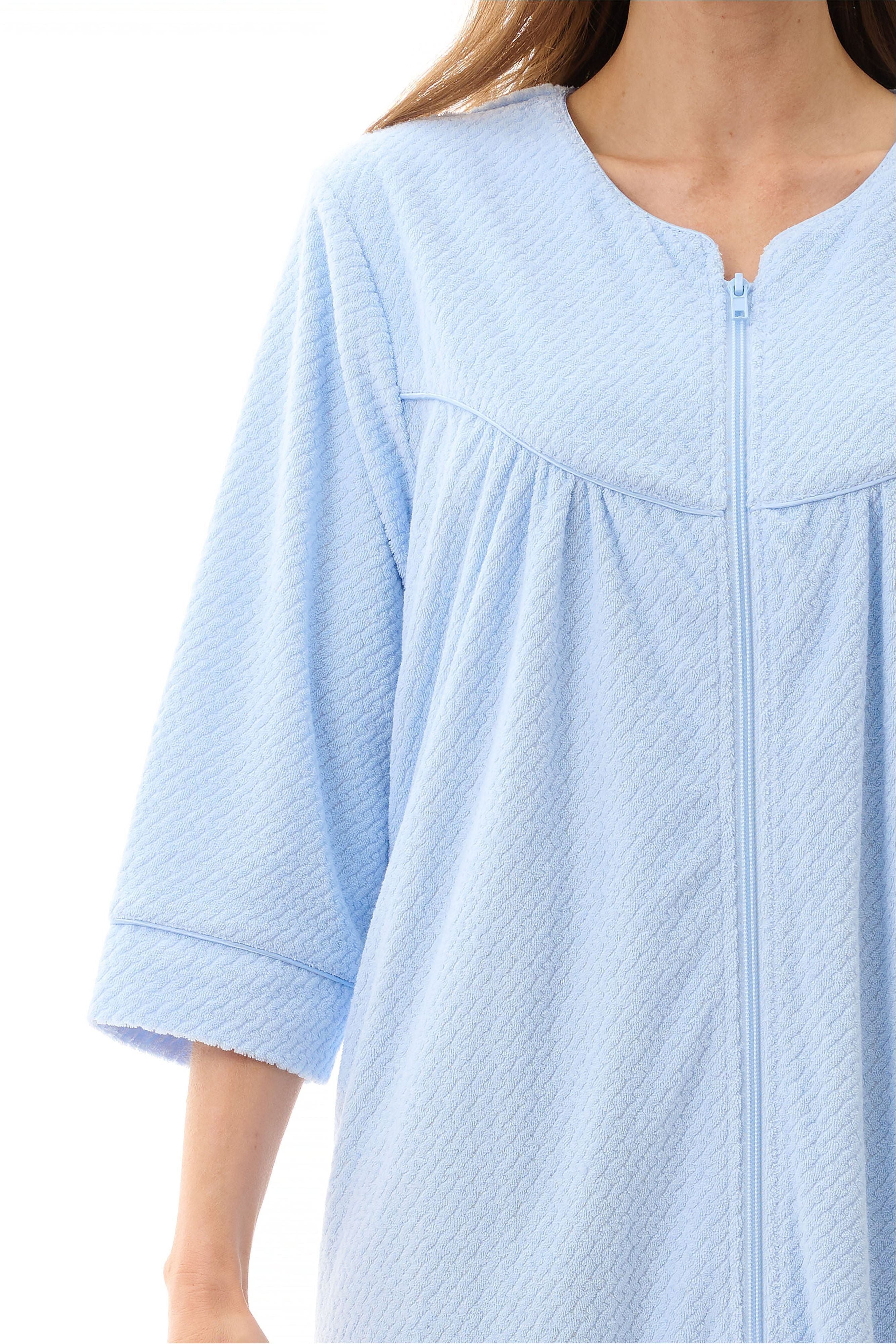 Givoni Cotton/Polyester Zip Gown -Sky