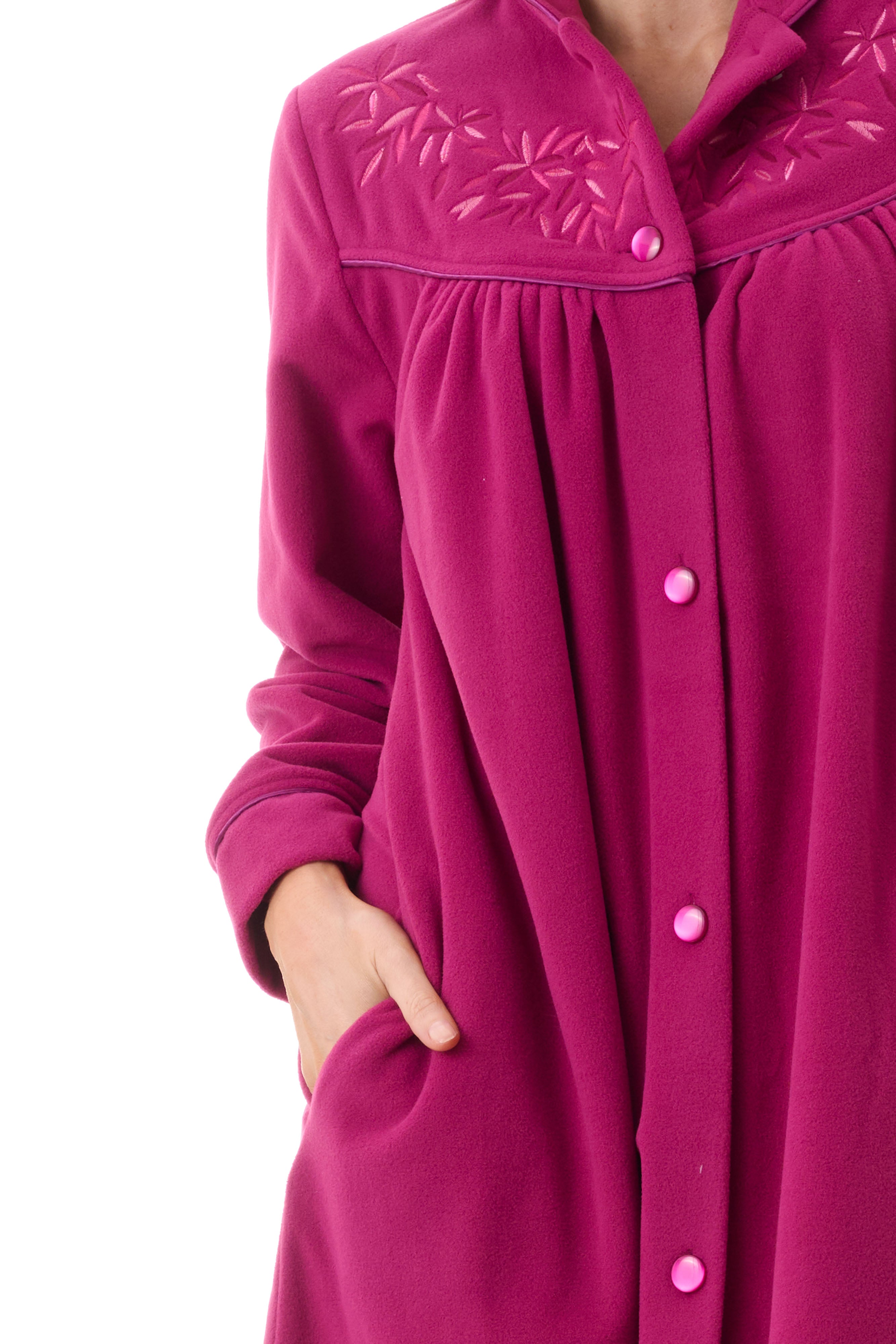 Givoni Mid Length Polyester Button Gown -Grape(M & L)