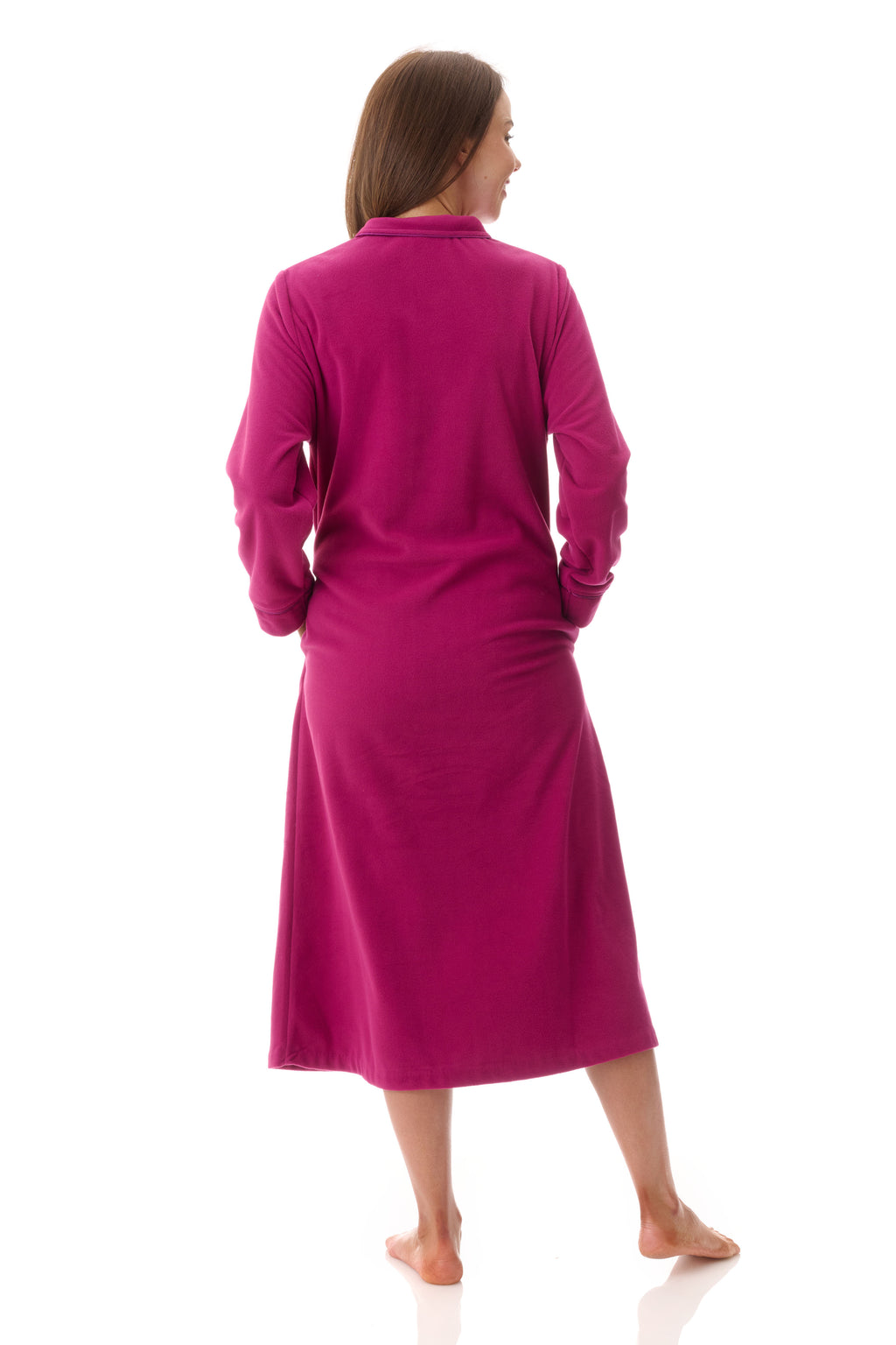 Givoni Mid Length Polyester Button Gown -Grape(M & L)