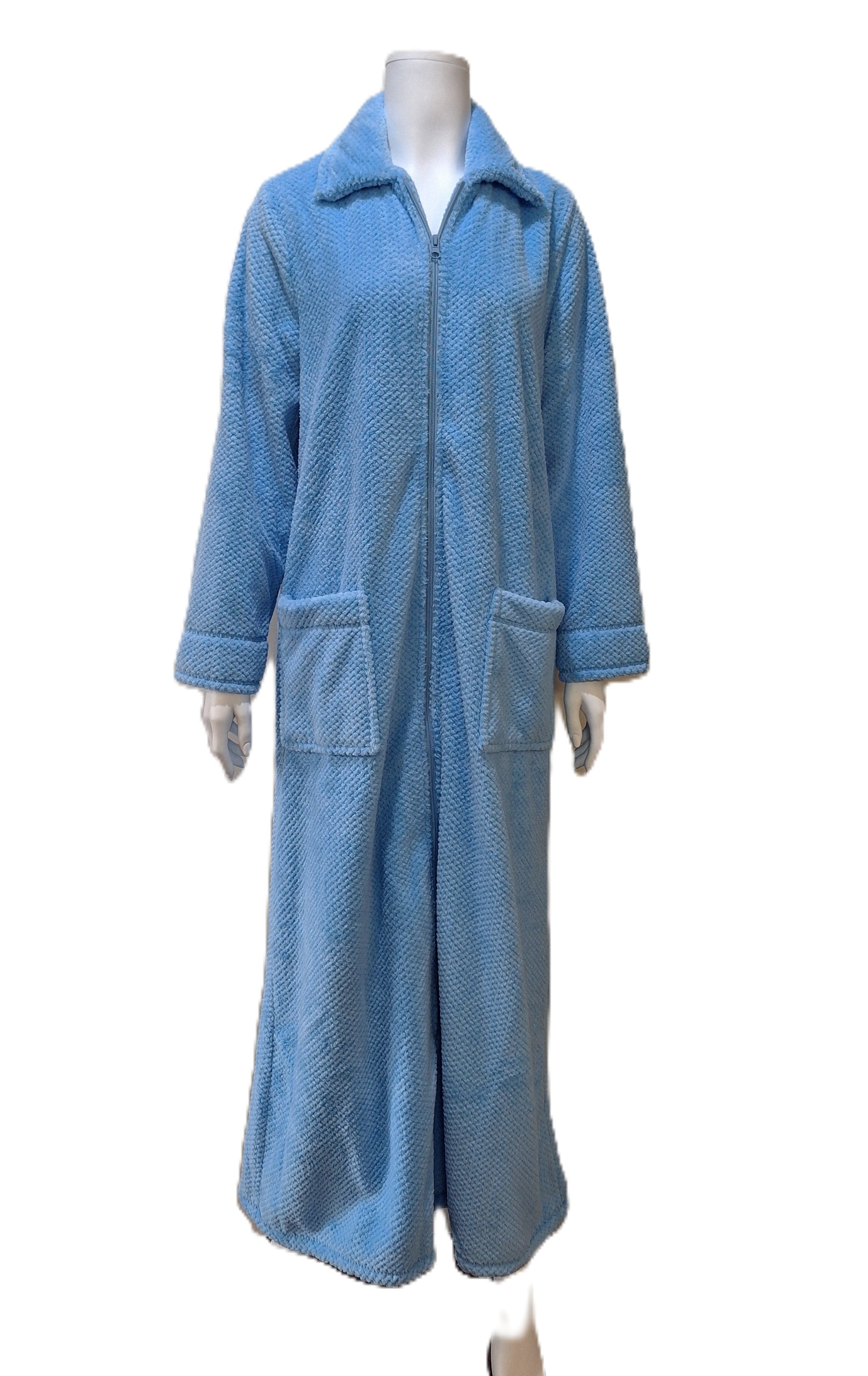 Givoni Long Length Polyester Zip Gown -Cornflower(S/L/XL/2X)
