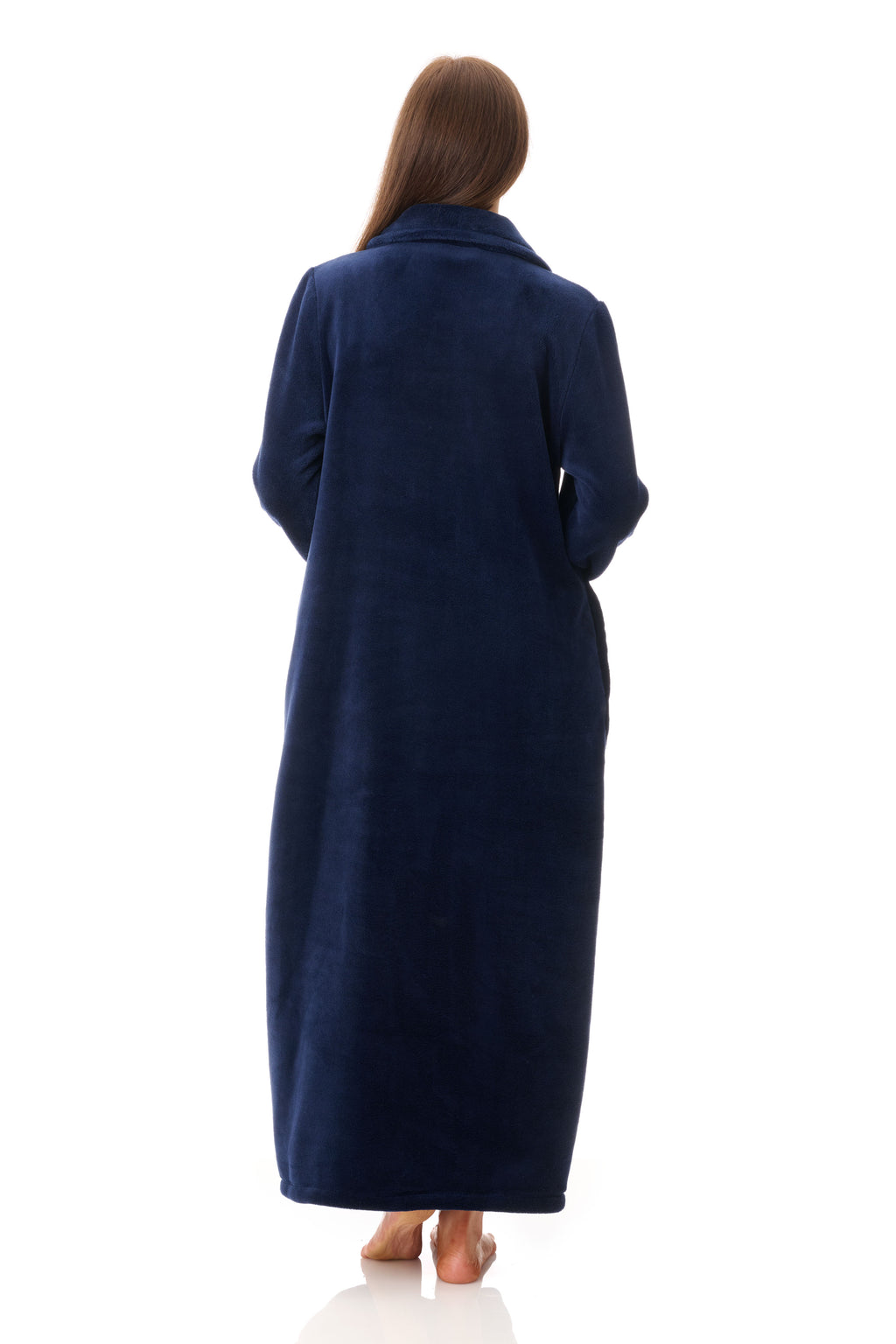 Givoni Long Length Polyester Button Gown -Navy(2X Only)