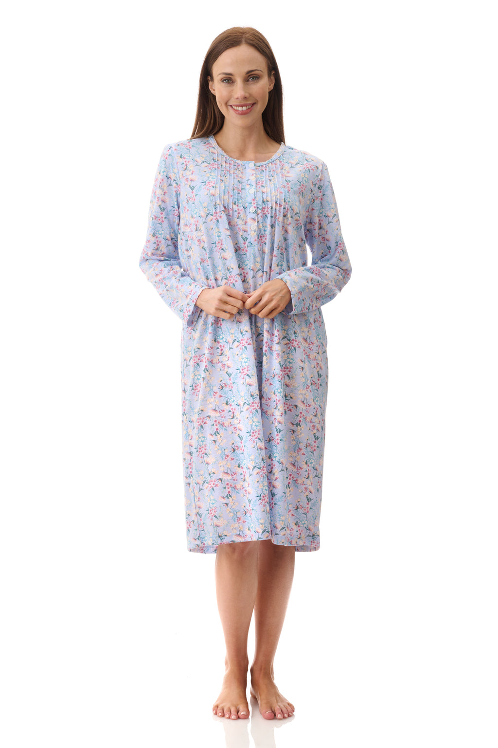 Givoni Brooke Poly/Cotton Short Nightie -Blue(M Only)