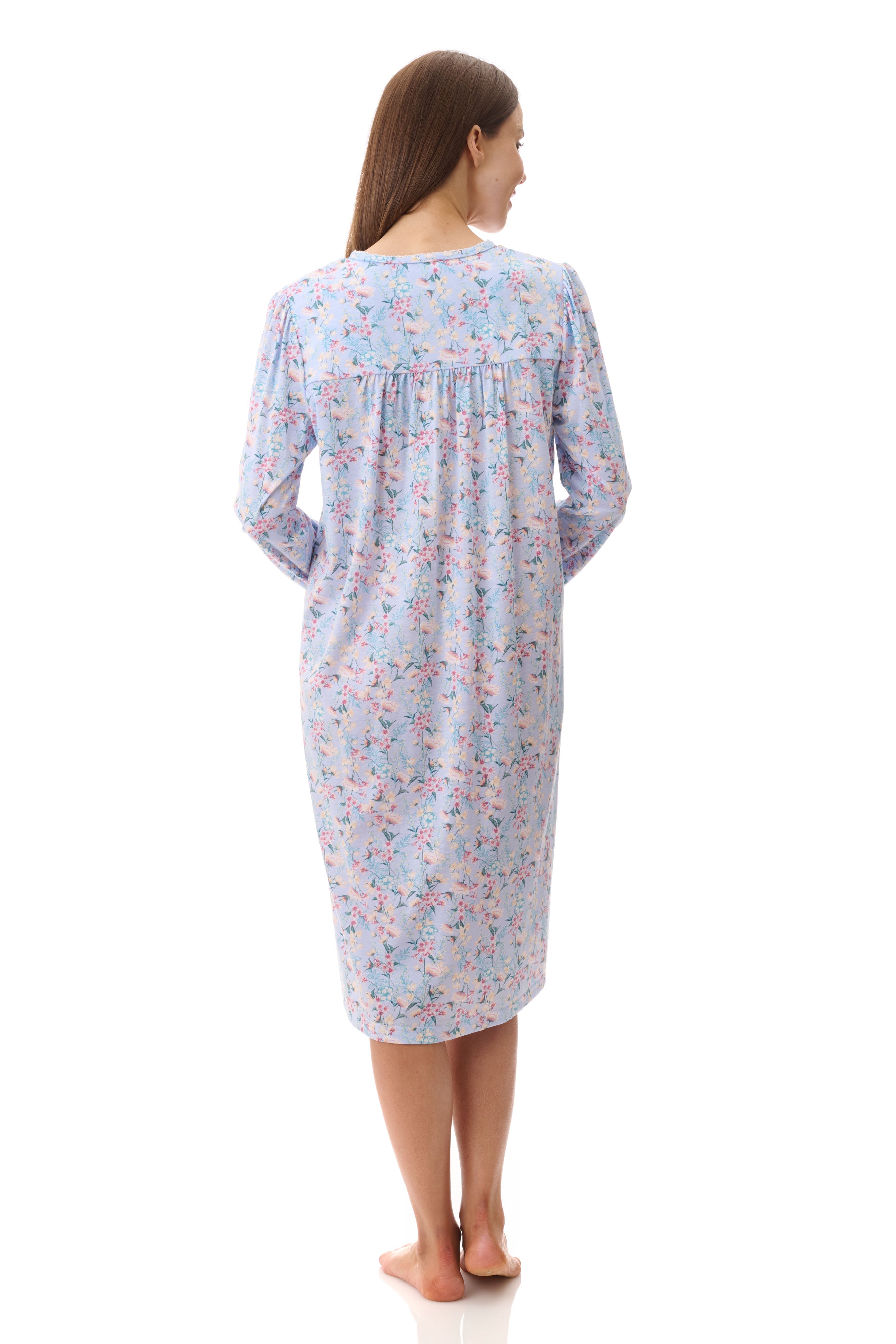 Givoni Brooke Poly/Cotton Short Nightie -Blue(M Only)