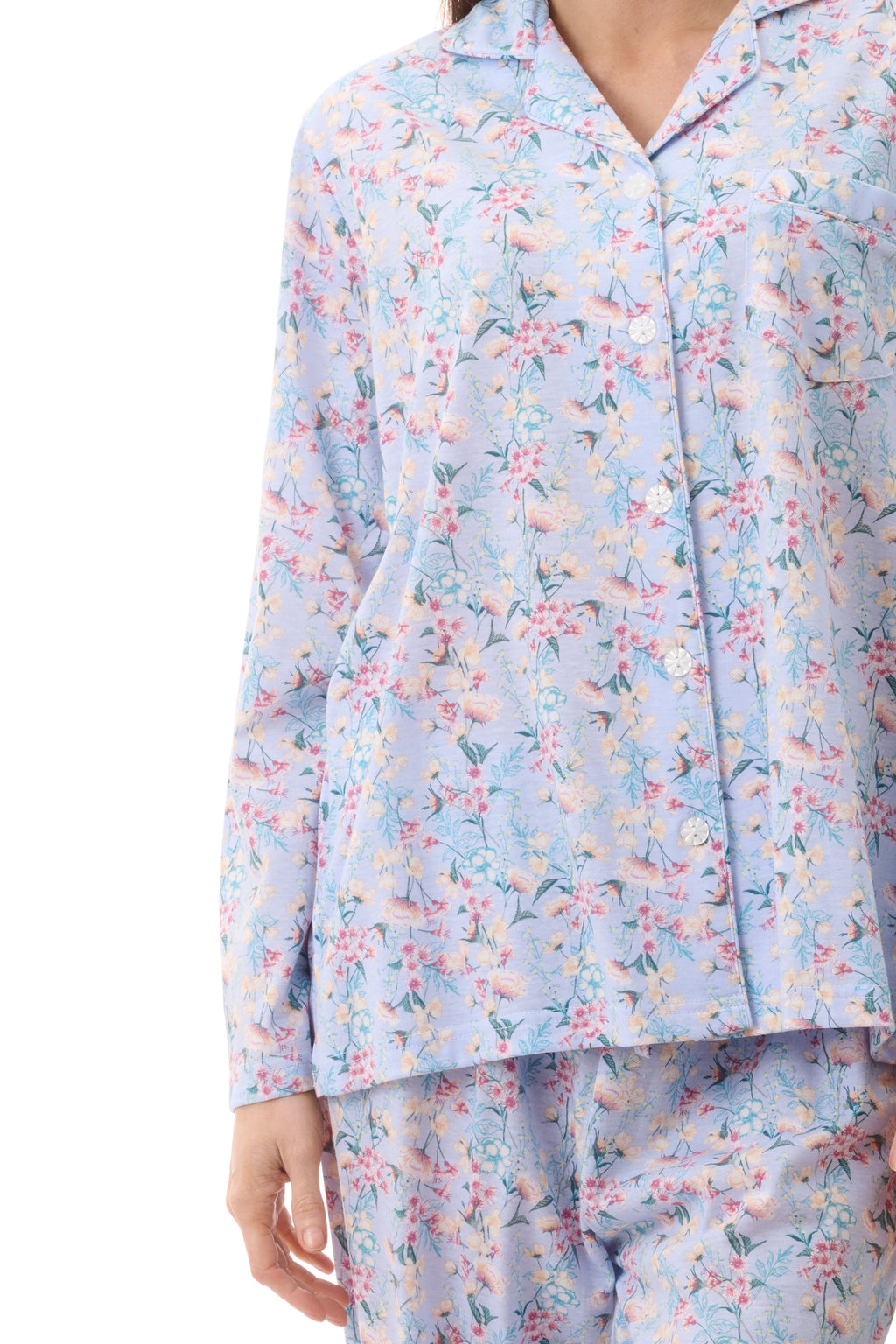 Givoni Brooke Poly/Cotton Knit Pyjama- Blue(L Only)