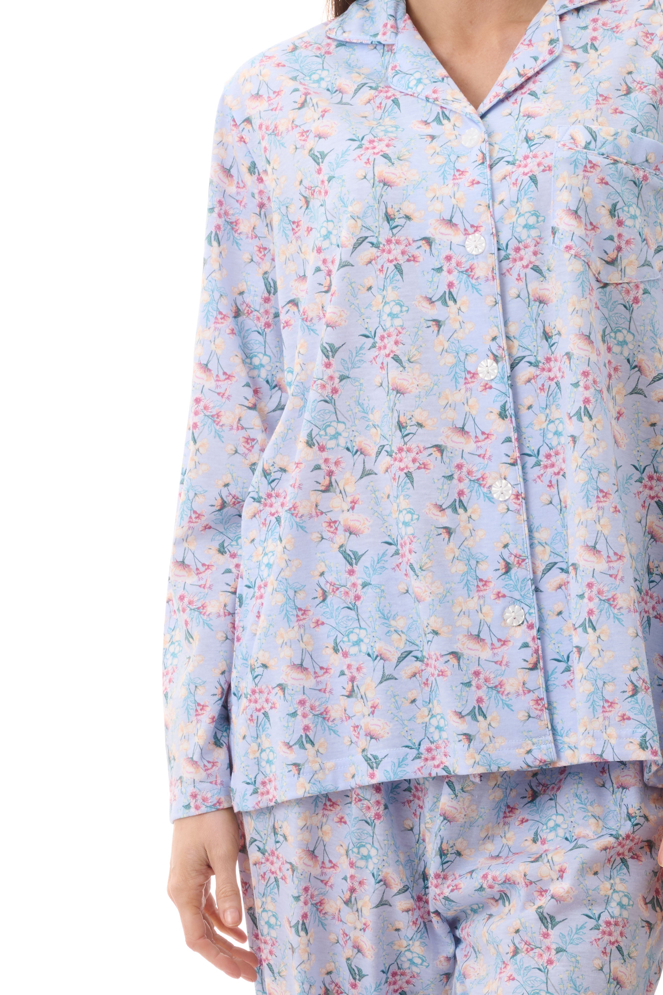 Givoni Brooke Poly/Cotton Knit Pyjama- Blue(S & L)