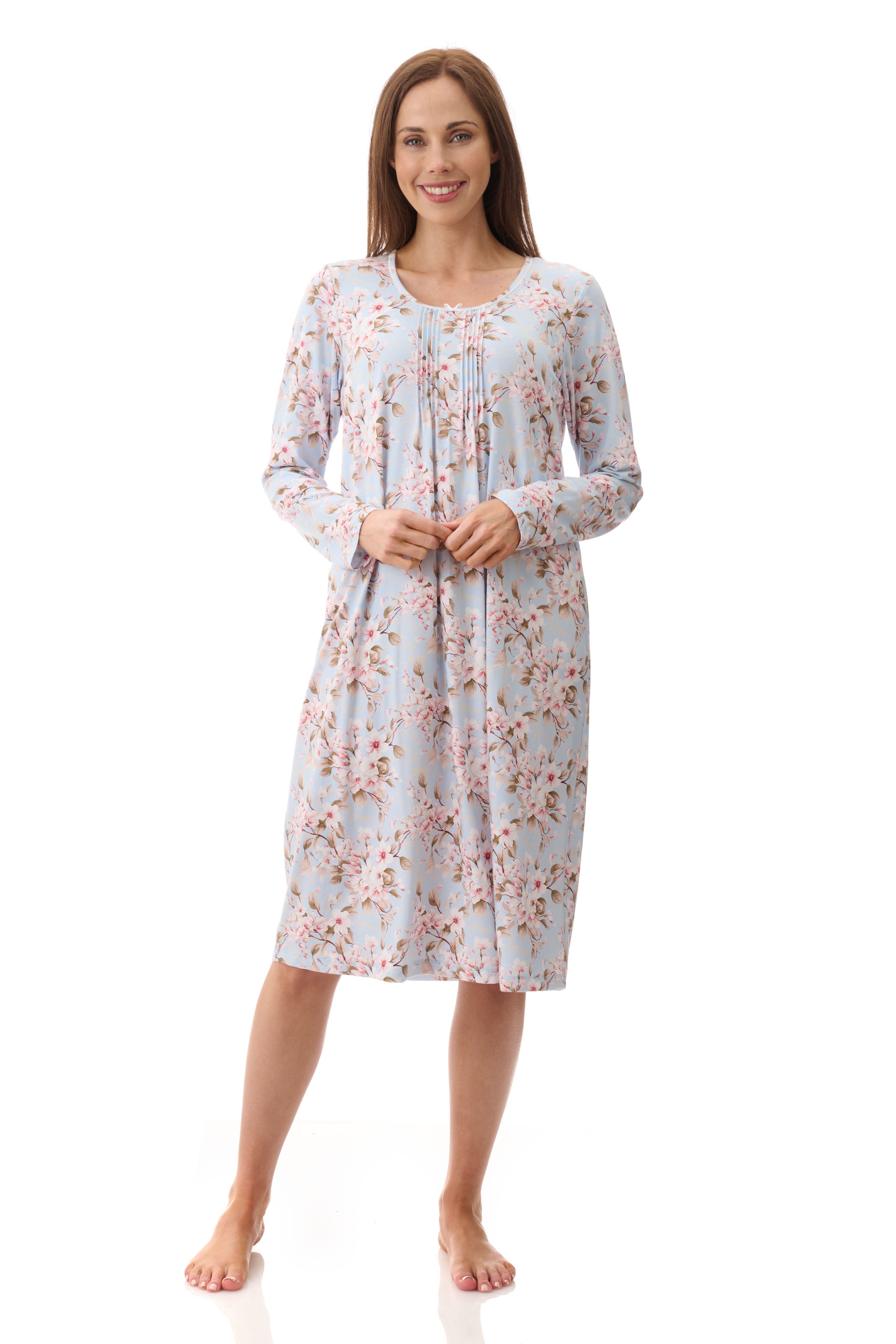 Givoni Demi Cotton/Bamboo Short Nightie -Blue(L Only)