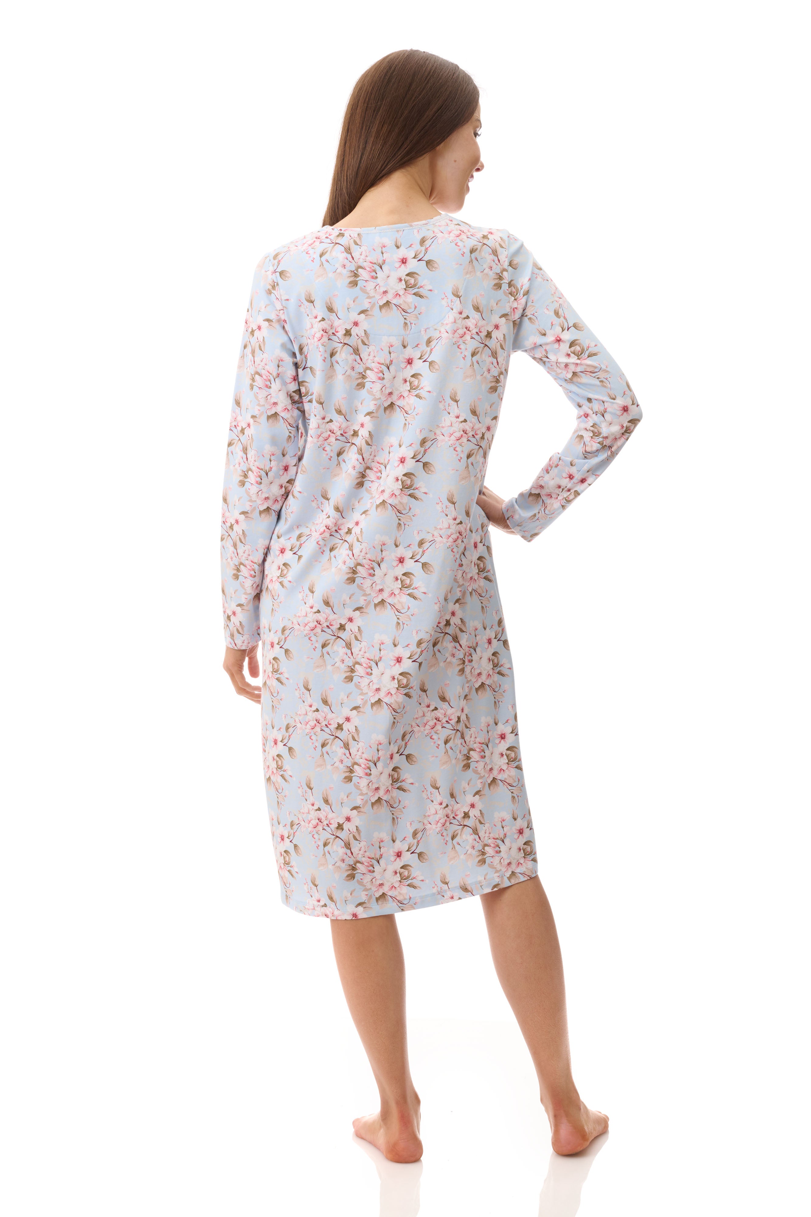 Givoni Demi Cotton/Bamboo Short Nightie -Blue(L Only)