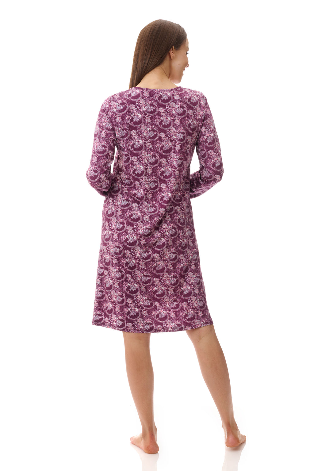 Givoni Chloe Modal Knit Short Nightie -Plum(L Only)