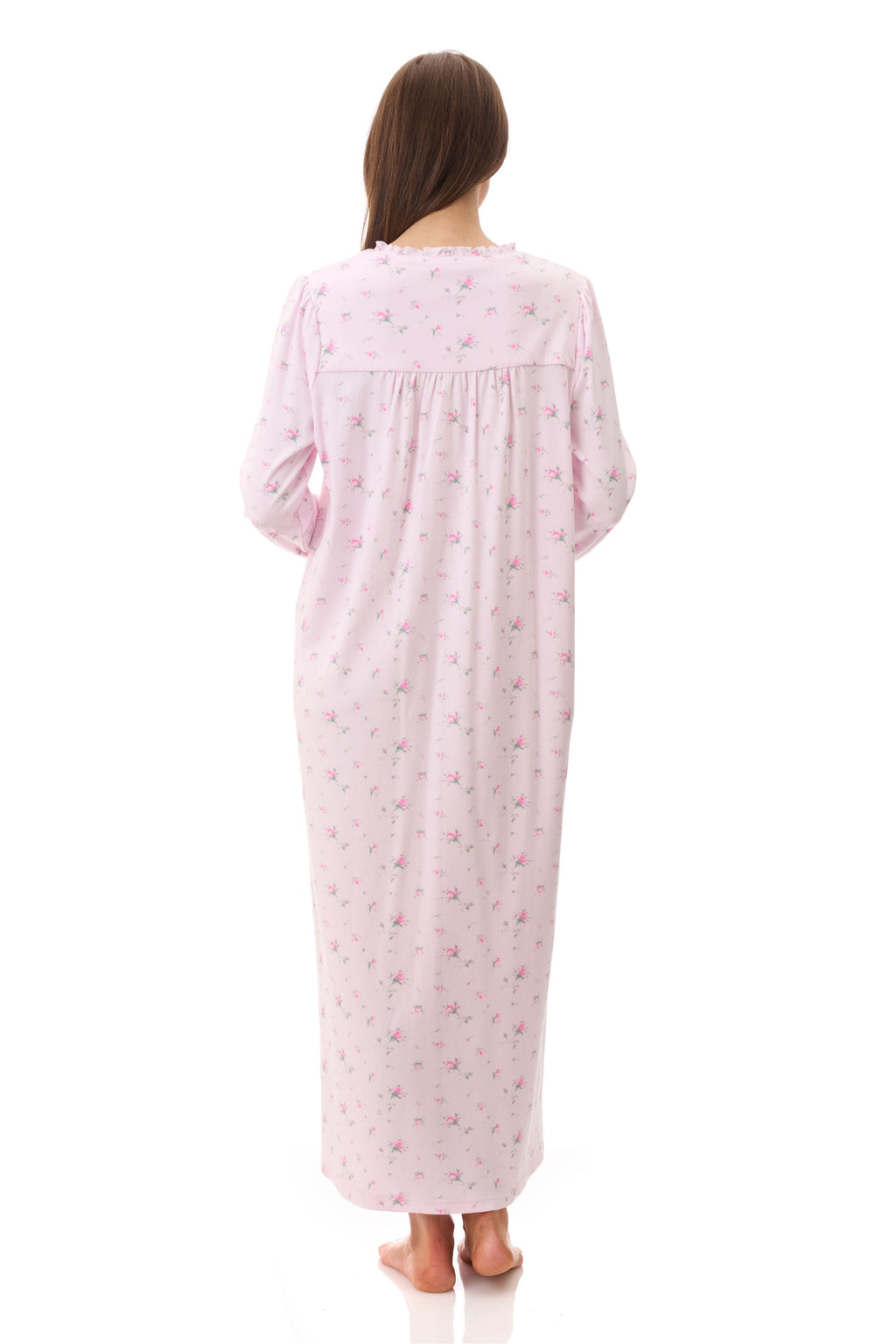 Givoni Yana Cotton Interlock Long Nightie -Pink(M & L)