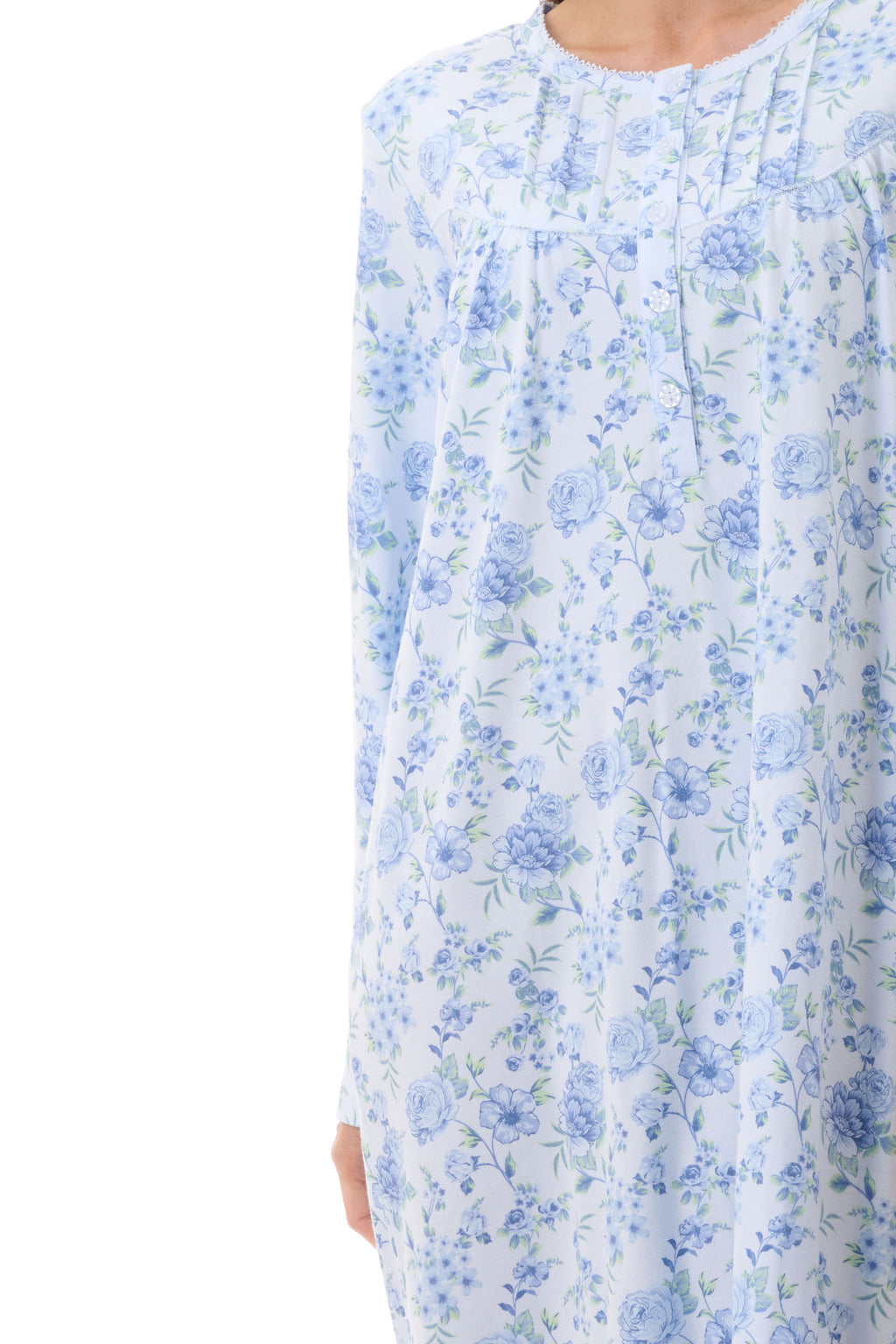 Givoni Mira Cotton Interlock Mid Nightie -Blue(L Only)