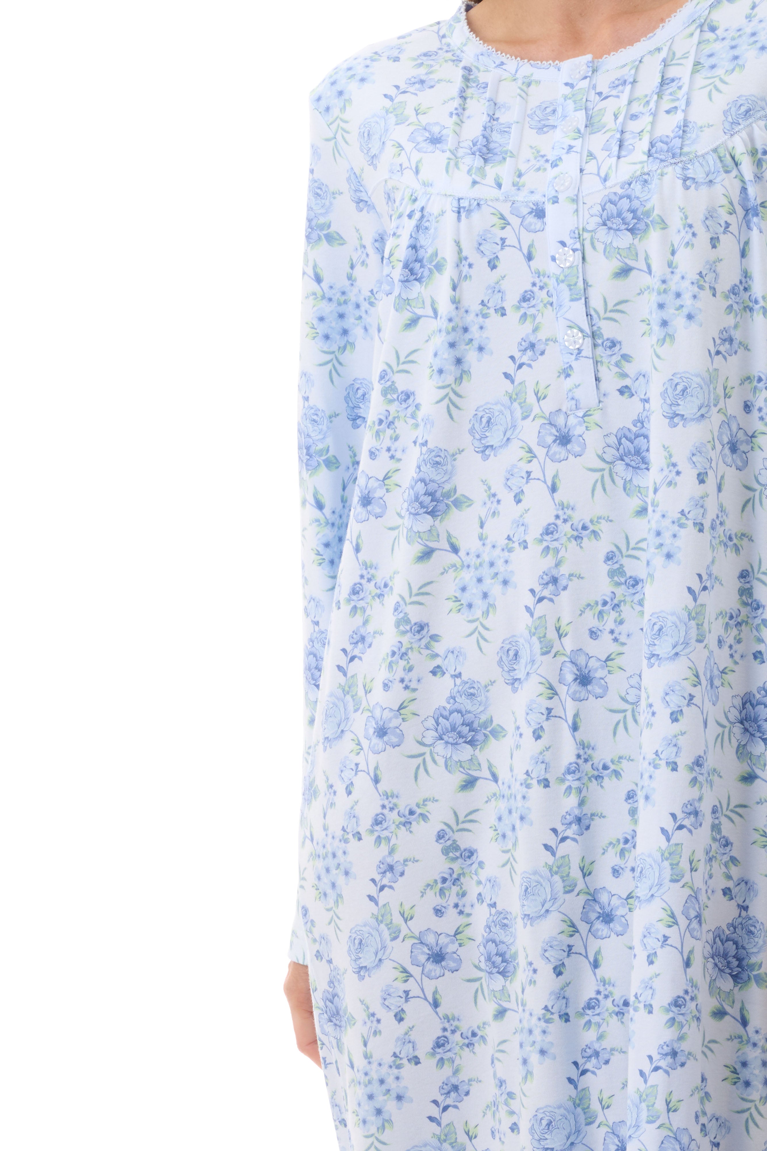 Givoni Mira Cotton Interlock Mid Nightie -Blue(L Only)