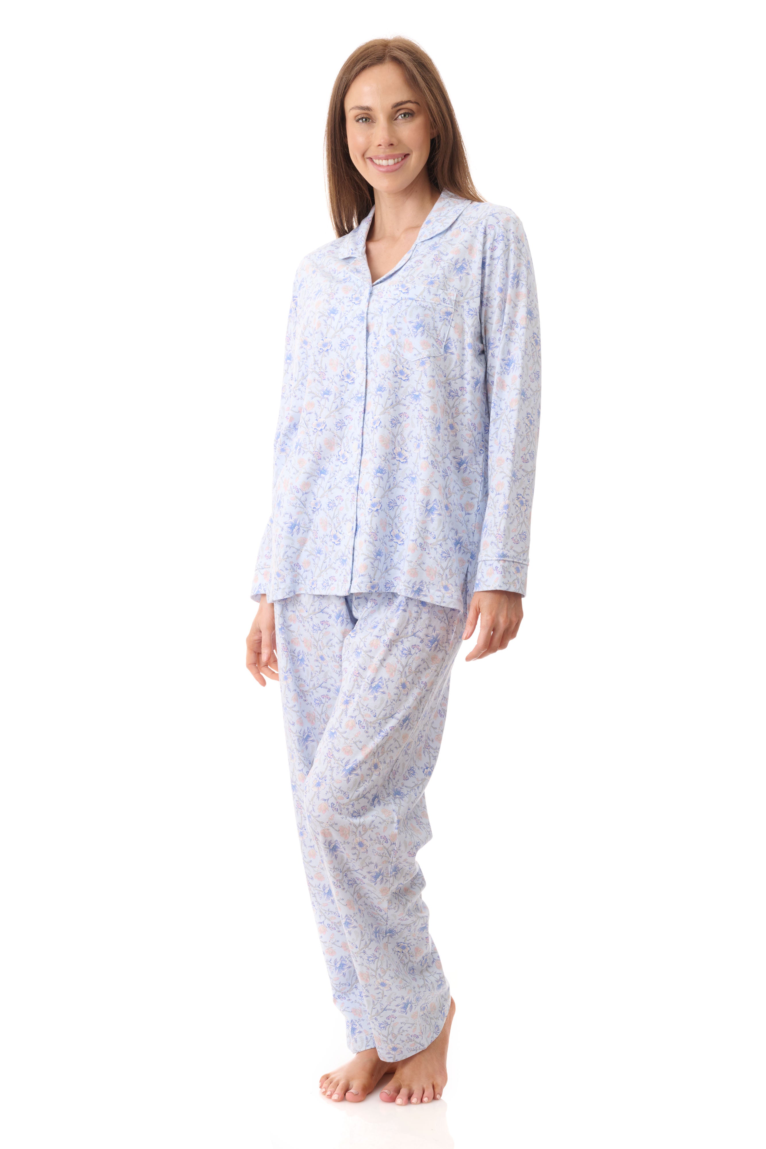 Givoni Poppy Cotton Knit Pyjama- Blue(S & L)