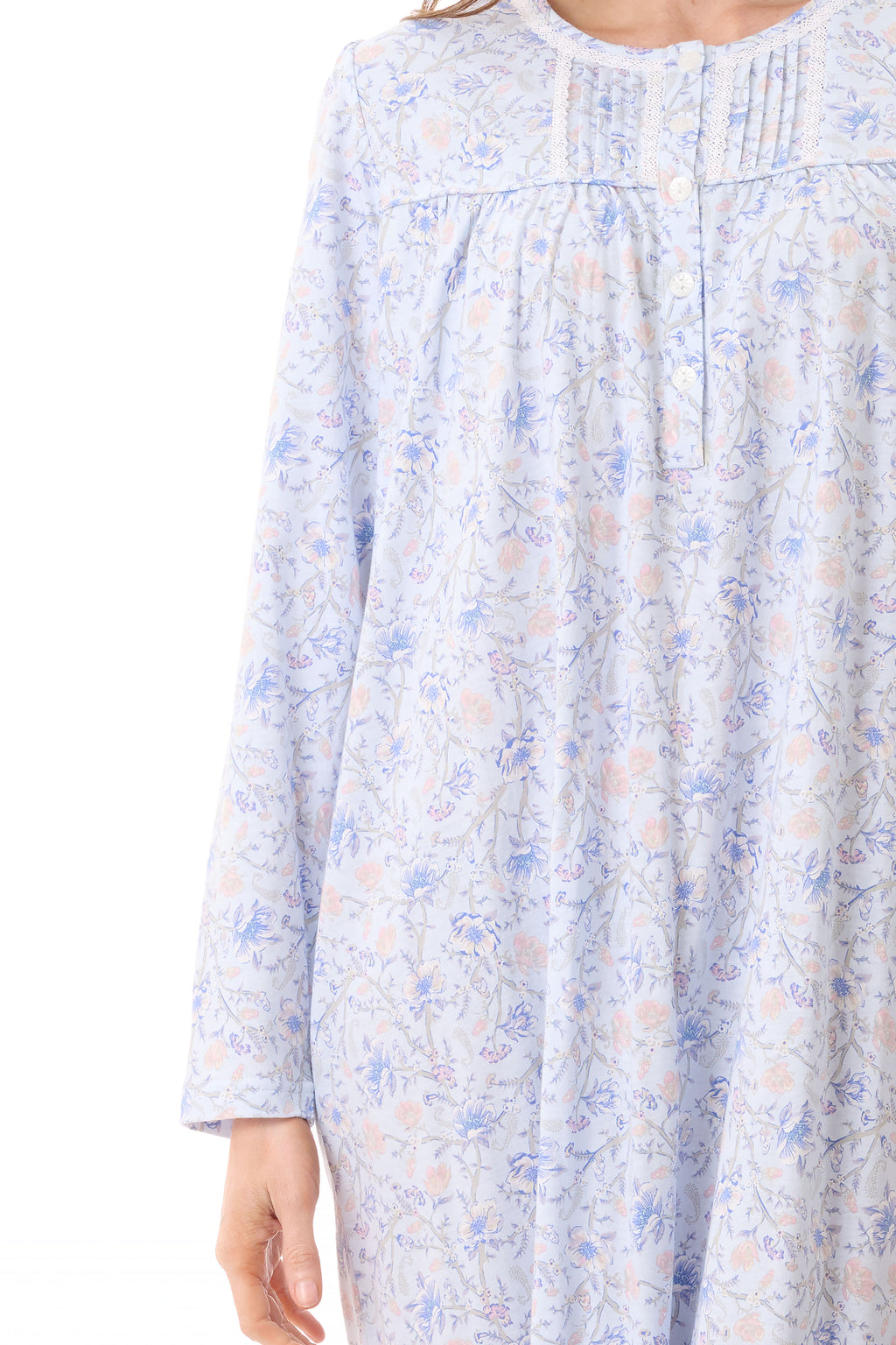 Givoni Poppy Cotton Knit Long Nightie -Blue(XL Only)