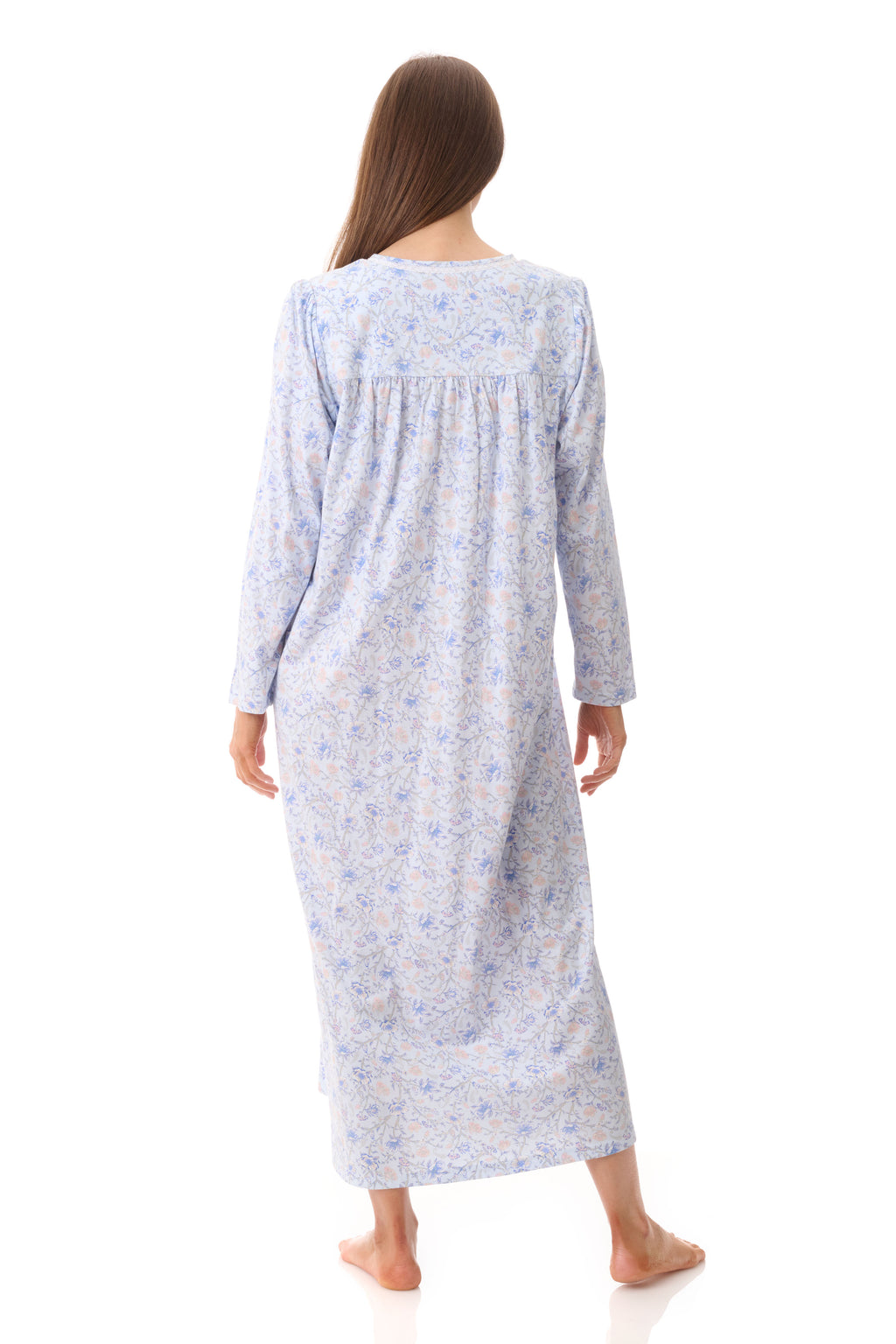 Givoni Poppy Cotton Knit Long Nightie -Blue(XL Only)
