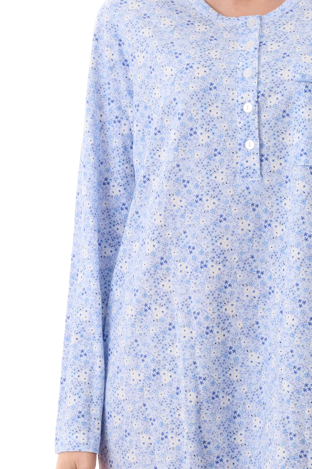 Givoni Katie Cotton Knit Short Nightie -Blue (M Only)