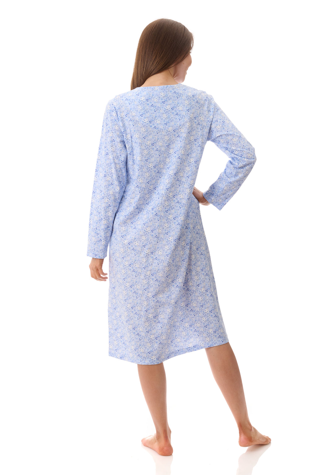 Givoni Katie Cotton Knit Short Nightie -Blue (M Only)