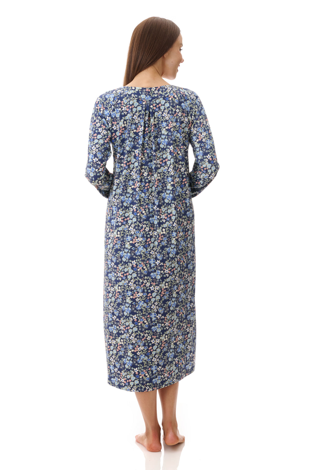 Givoni Ariel Stretch Nylon Long Sleeve Nightie -Royal(XL Only)