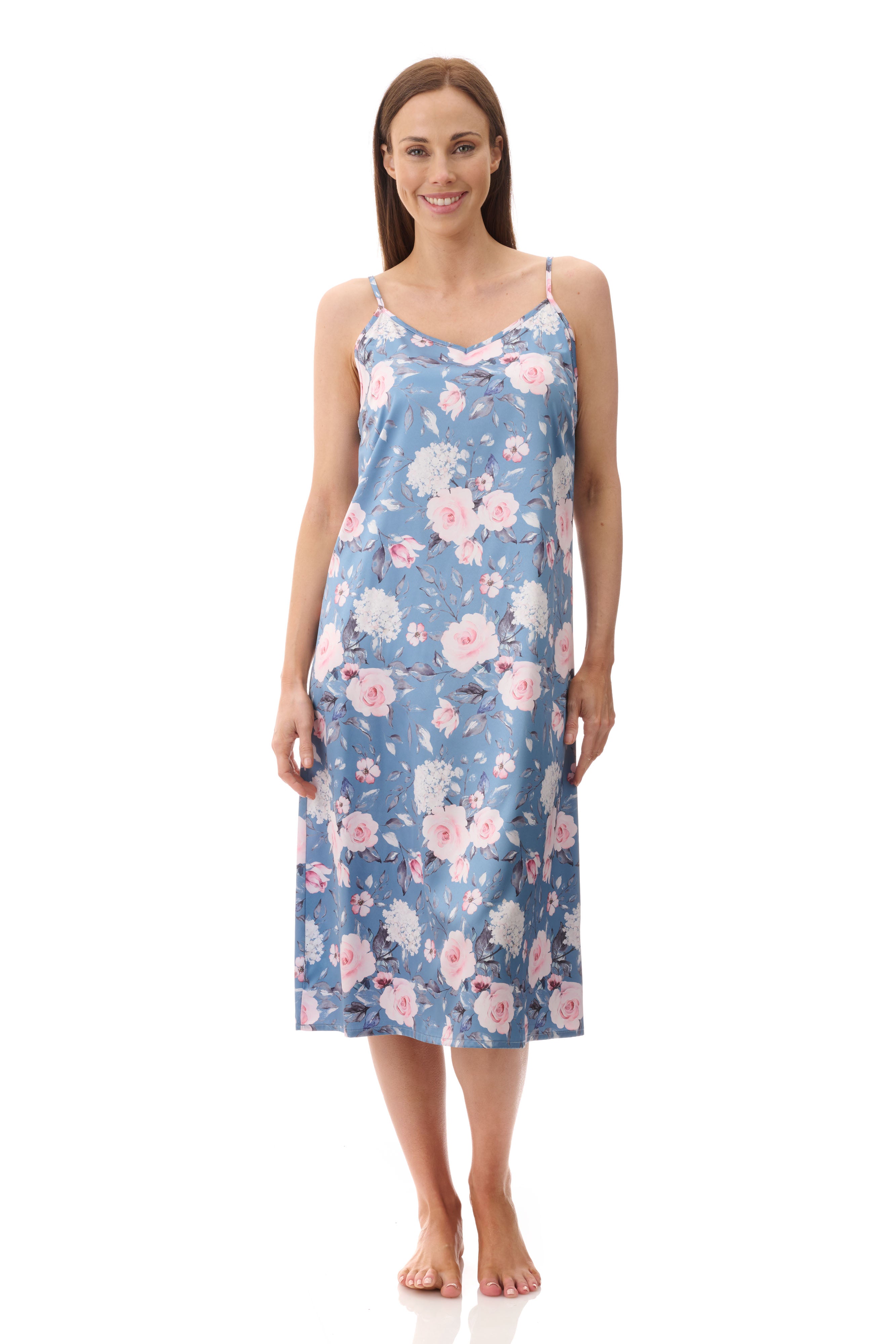 Givoni Jaclyn Polyester Satin Mid Nightie -Dusk(S/M/L/XL)