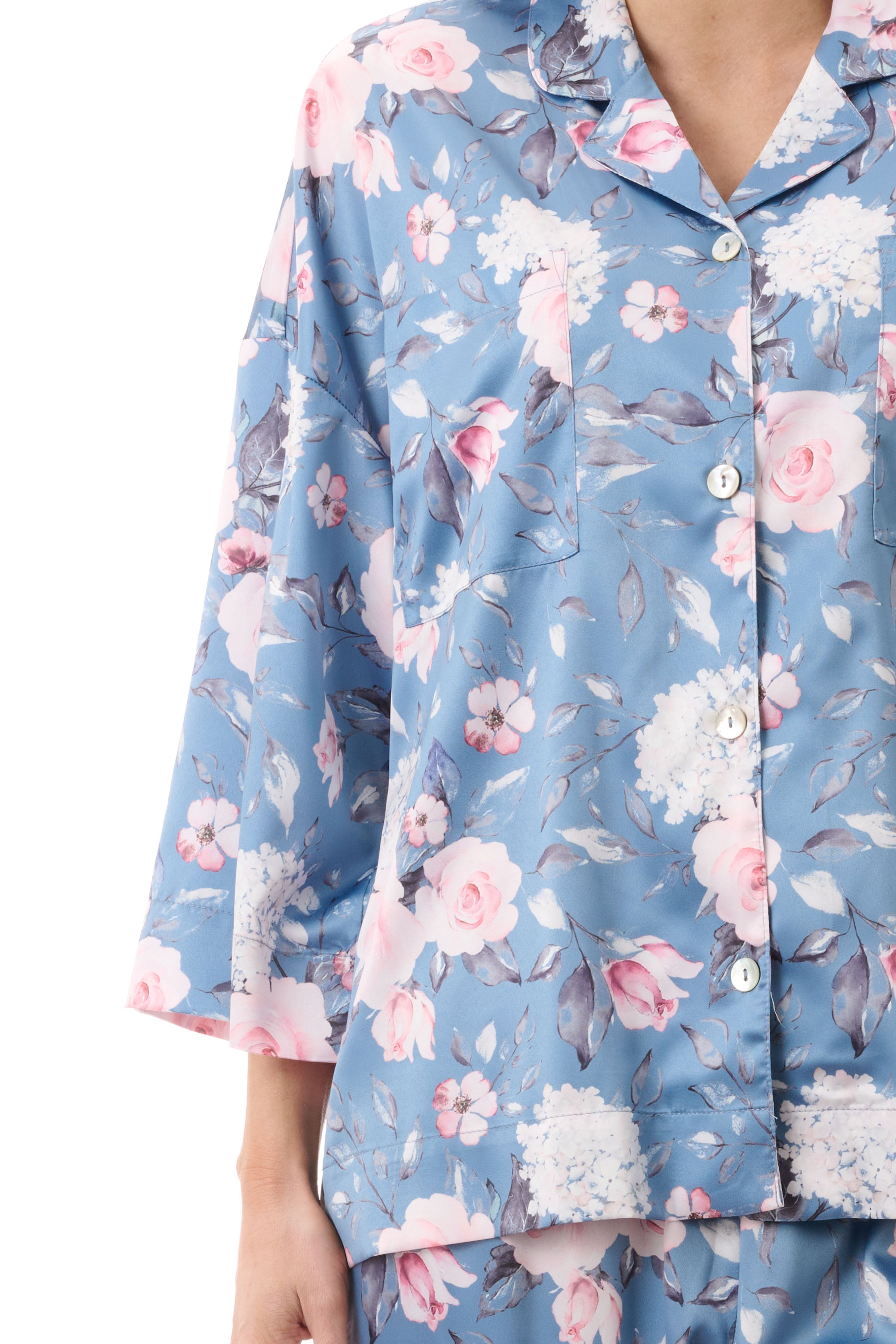 Givoni Jaclyn Polyester Satin Capri Leg PJ -Dusk(S/M/L)